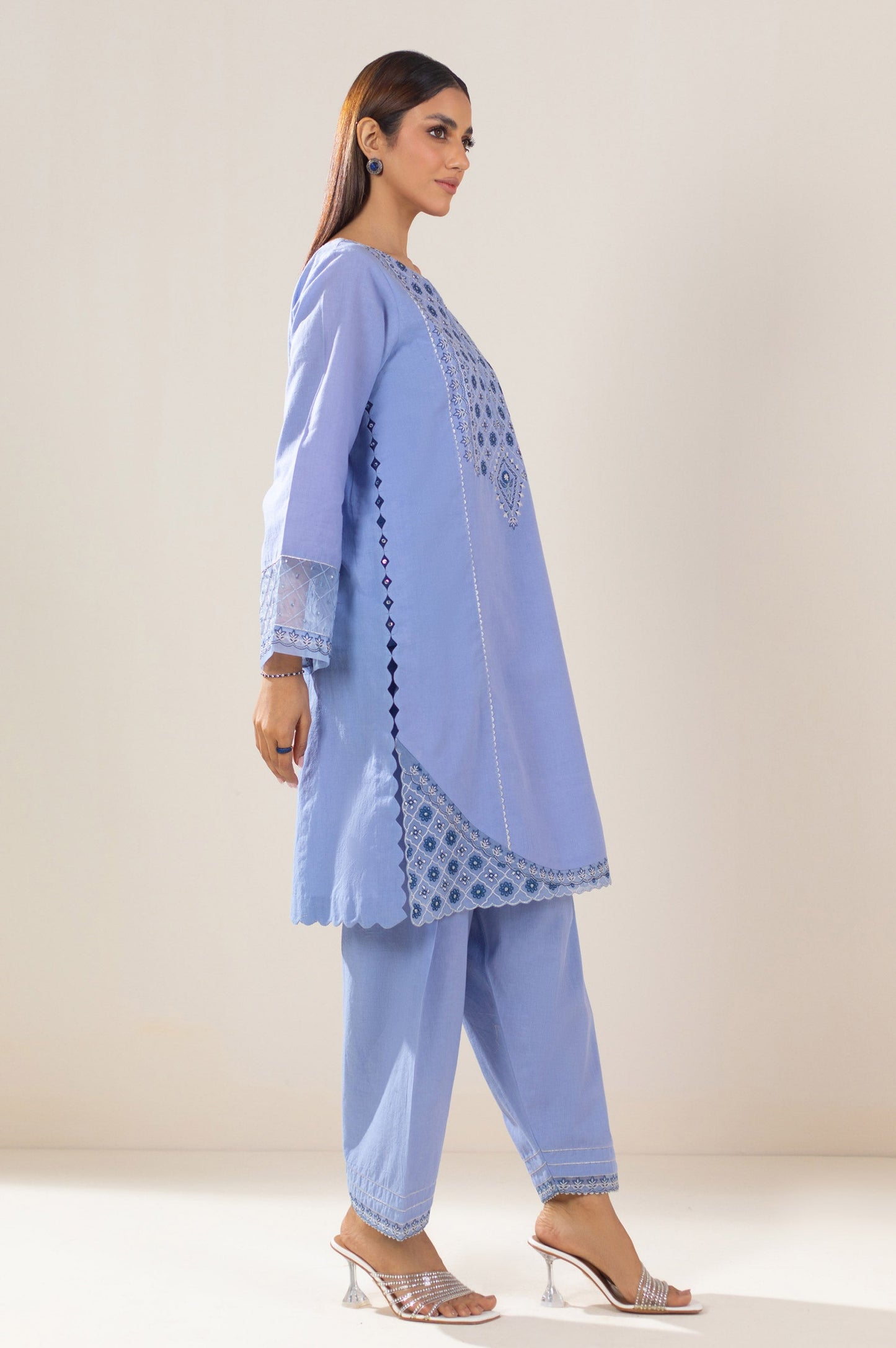 Unstitched 2 Piece Embroidered Lawn Suit