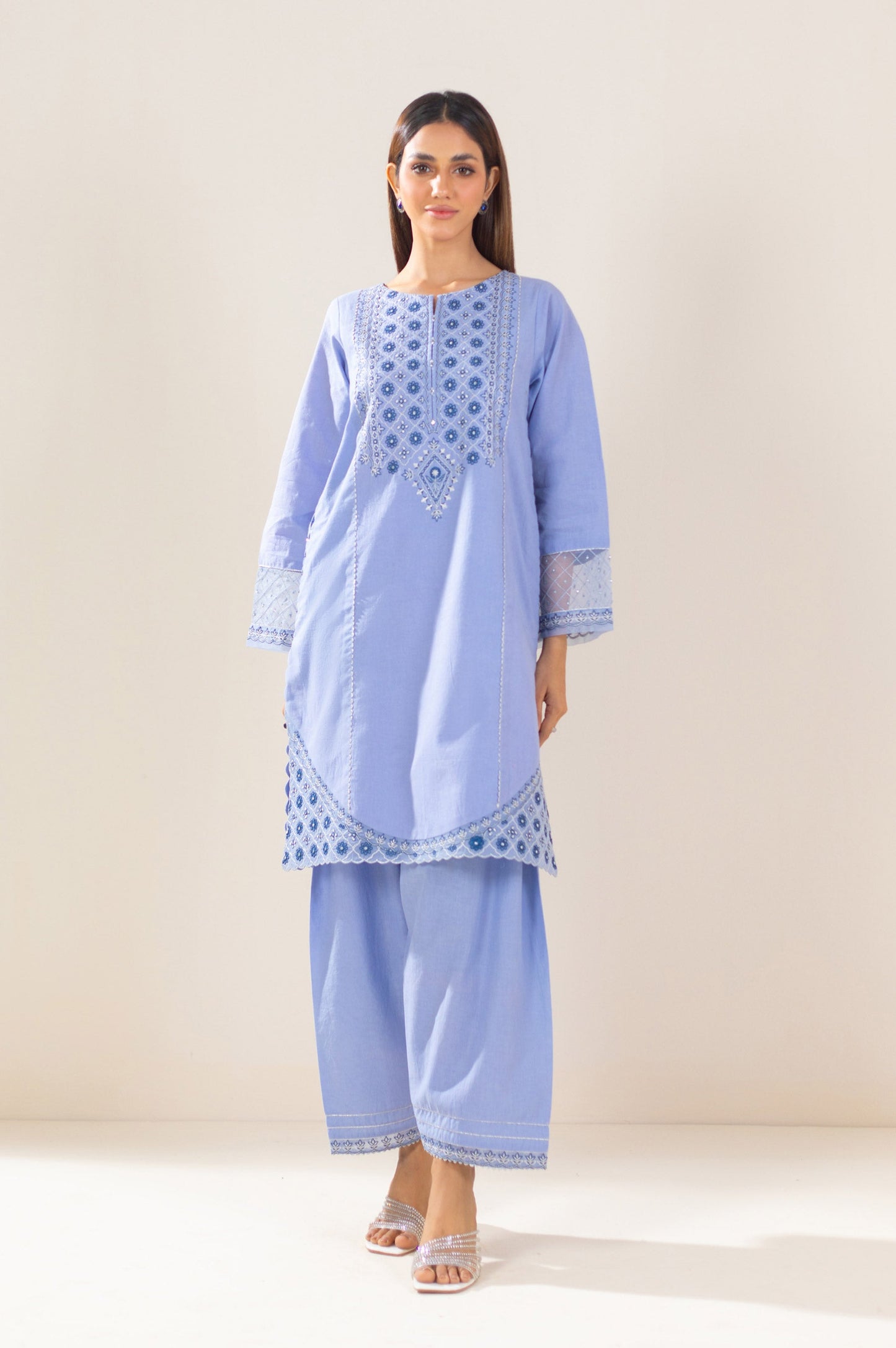 Unstitched 2 Piece Embroidered Lawn Suit