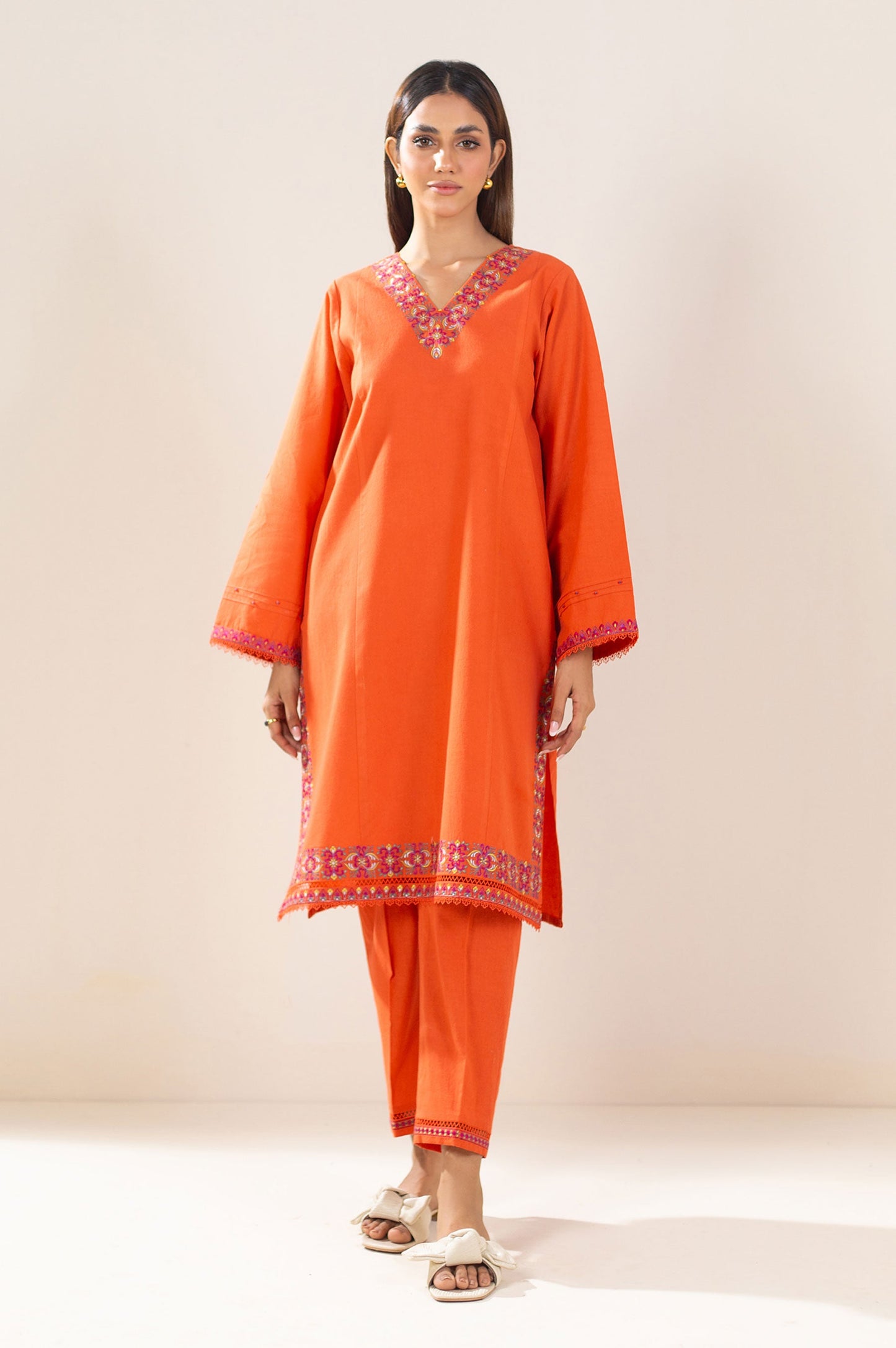 Unstitched 2 Piece Embroidered Lawn Suit