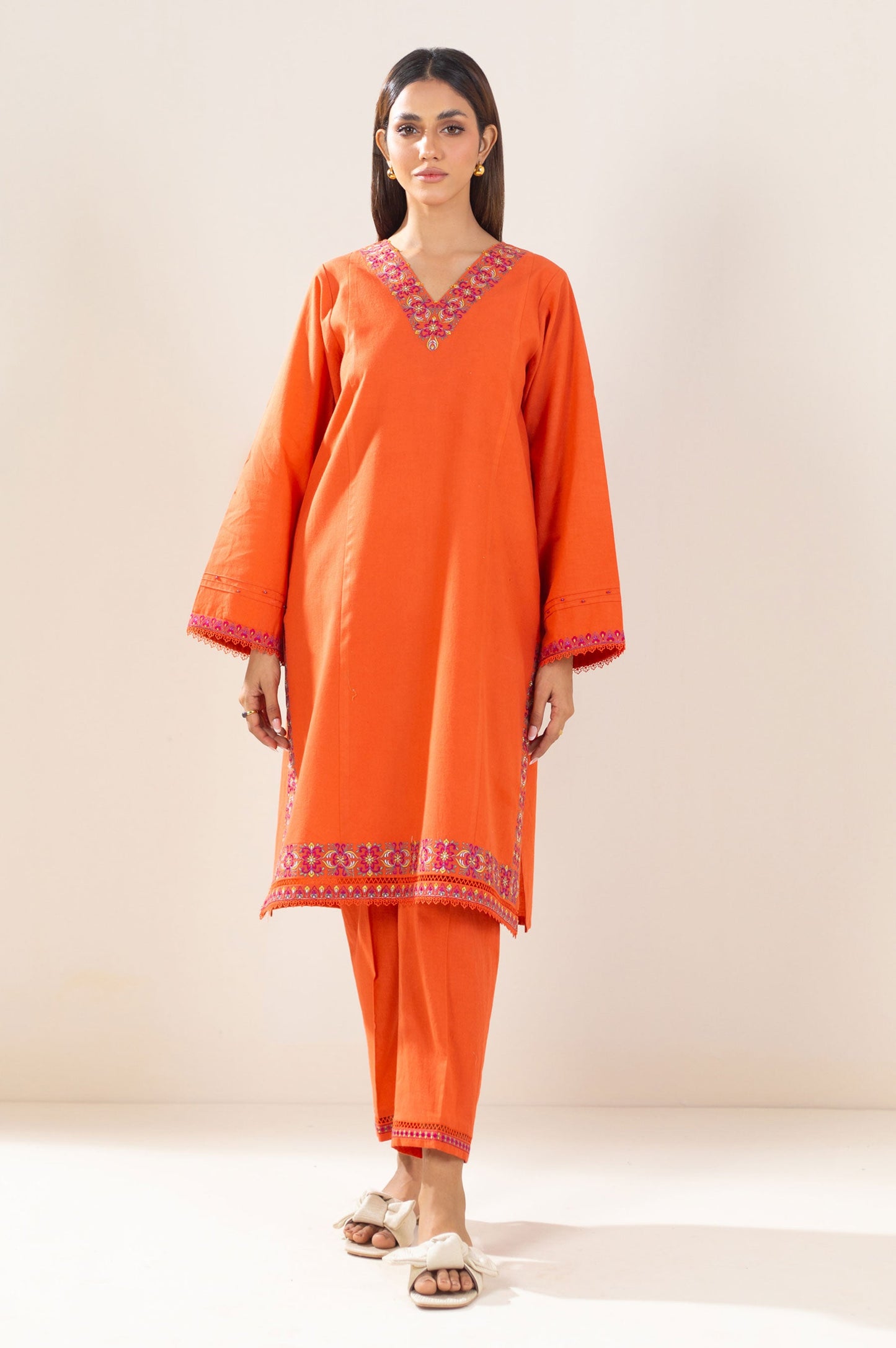 Unstitched 2 Piece Embroidered Lawn Suit