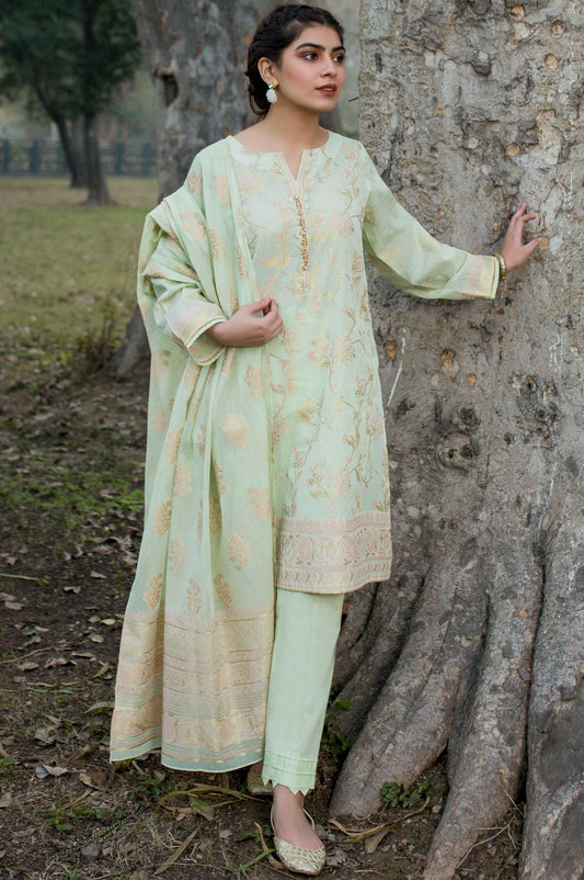 Unstitched 3 Piece Yarn Dyed Jacquard Suit