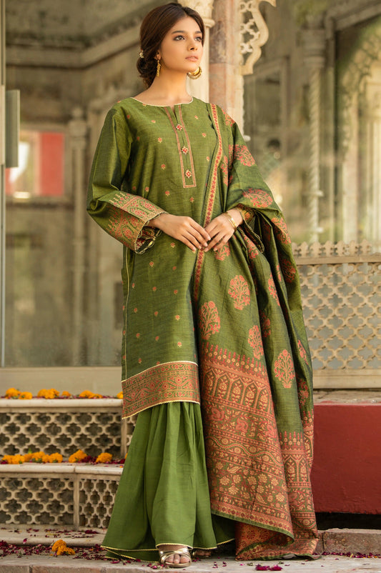 Unstitched 3 Piece Yarn Dyed Jacquard Suit
