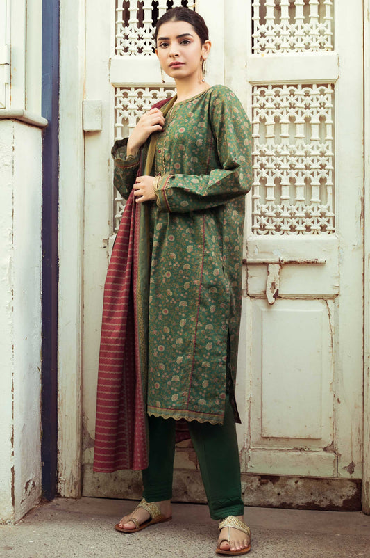 Unstitched 3 Piece Printed Cambric Suit