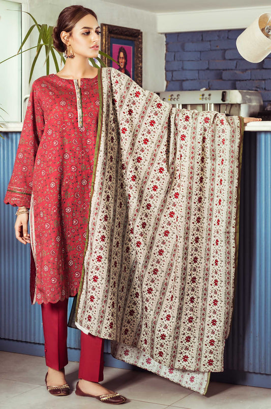 Unstitched 3 Piece Printed Cambric Suit
