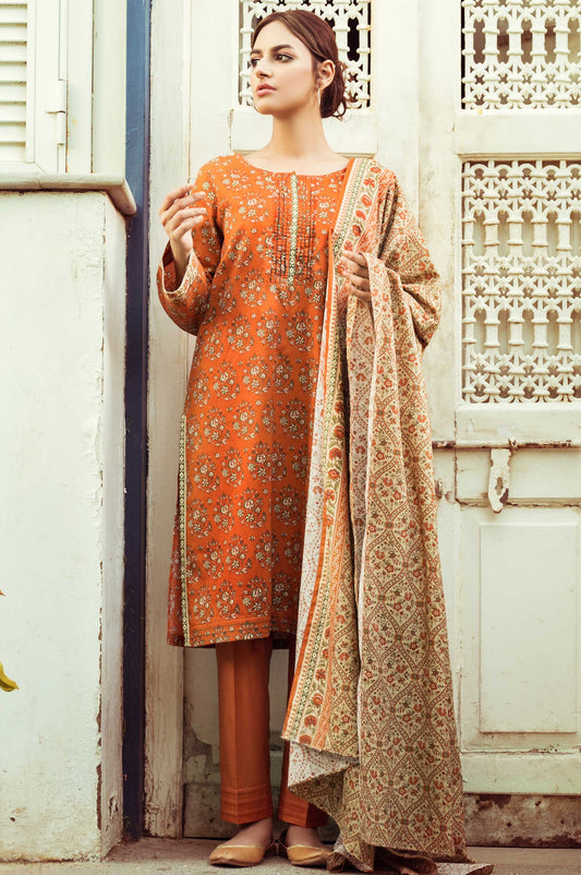 Unstitched 3 Piece Printed Cambric Suit
