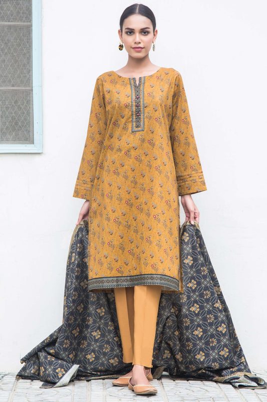 Unstitched 3 Piece Printed Cambric Suit