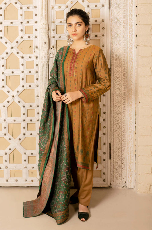 Unstitched 3 Piece Yarn Dyed Jacquard Suit