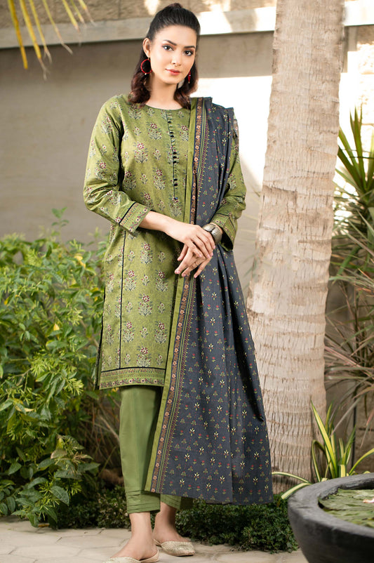 Unstitched 3 Piece Printed Cambric Suit