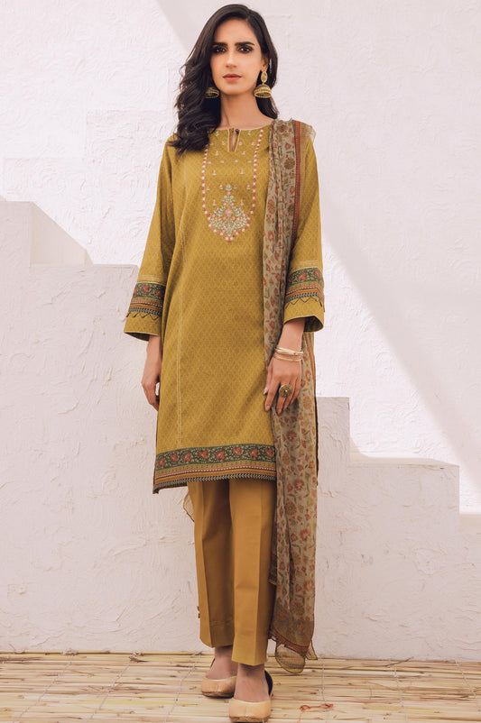 Unstitched 3 Piece Embroidered Lawn Suit
