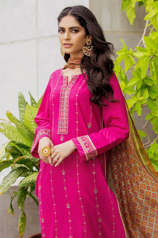 Unstitched 3 Piece Doria Lawn Suit with Tissue Silk Dupatta