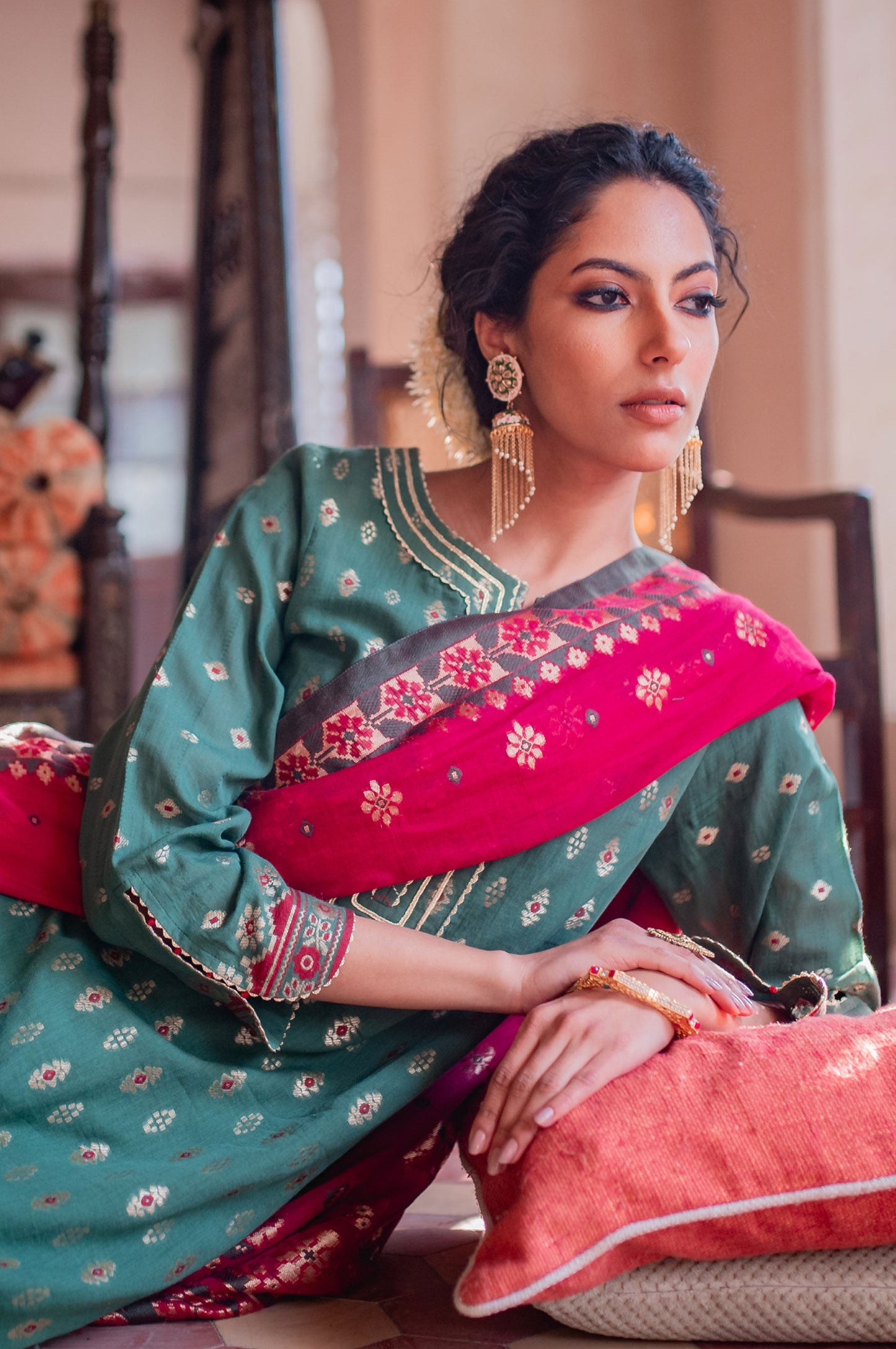 Stitched 3 Piece Jacquard Suit