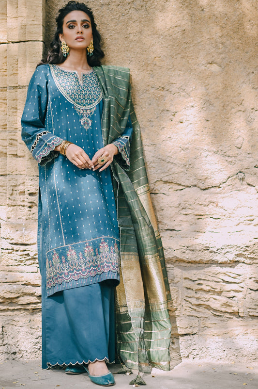 Unstitched 3 Piece Mayusri Jacquard Suit