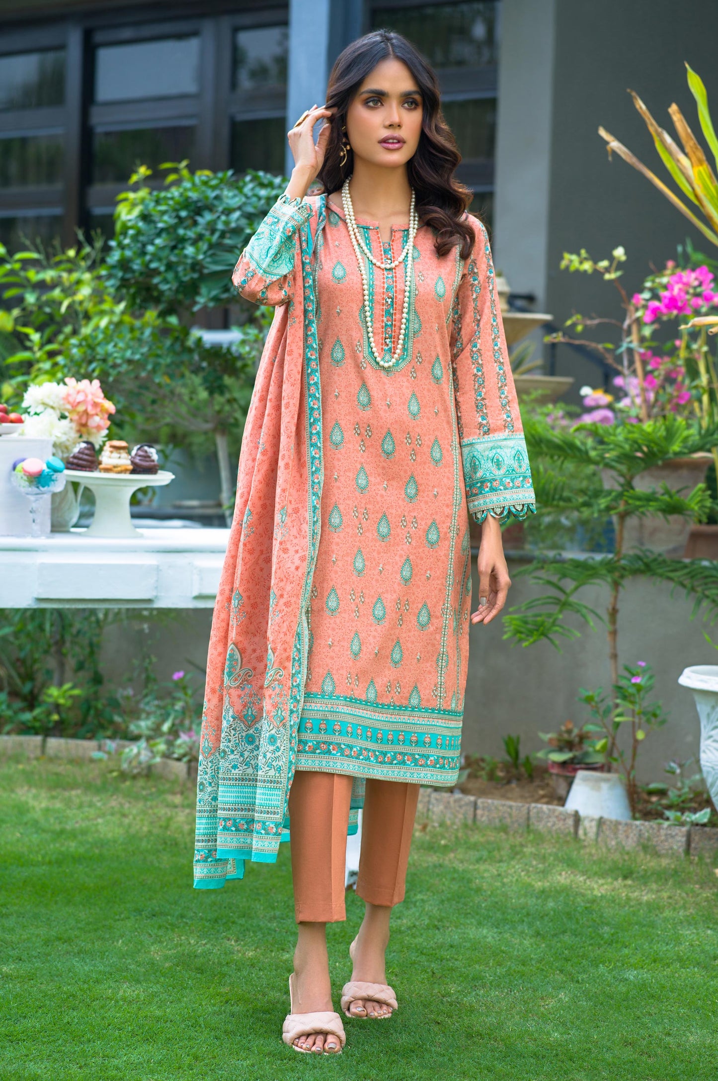Unstitched 3 Piece Printed Lawn Suit