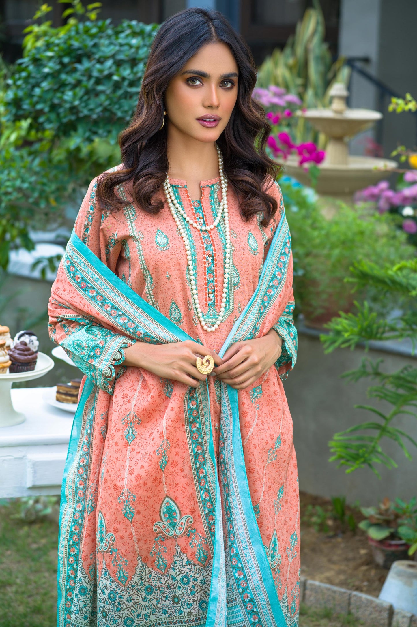 Stitched 3 Piece Printed Lawn Suit