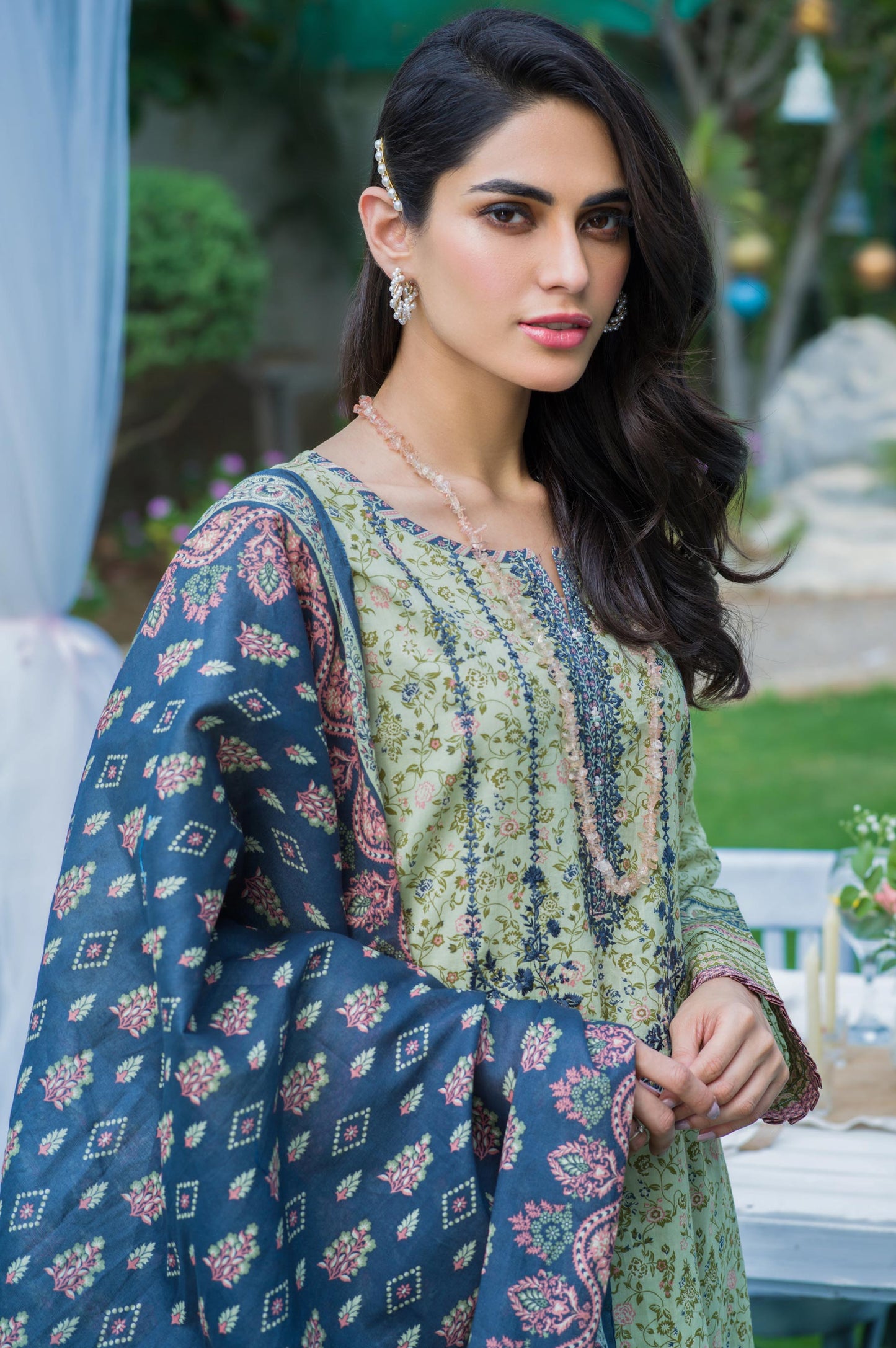 Unstitched 3 Piece Embroidered Lawn Suit