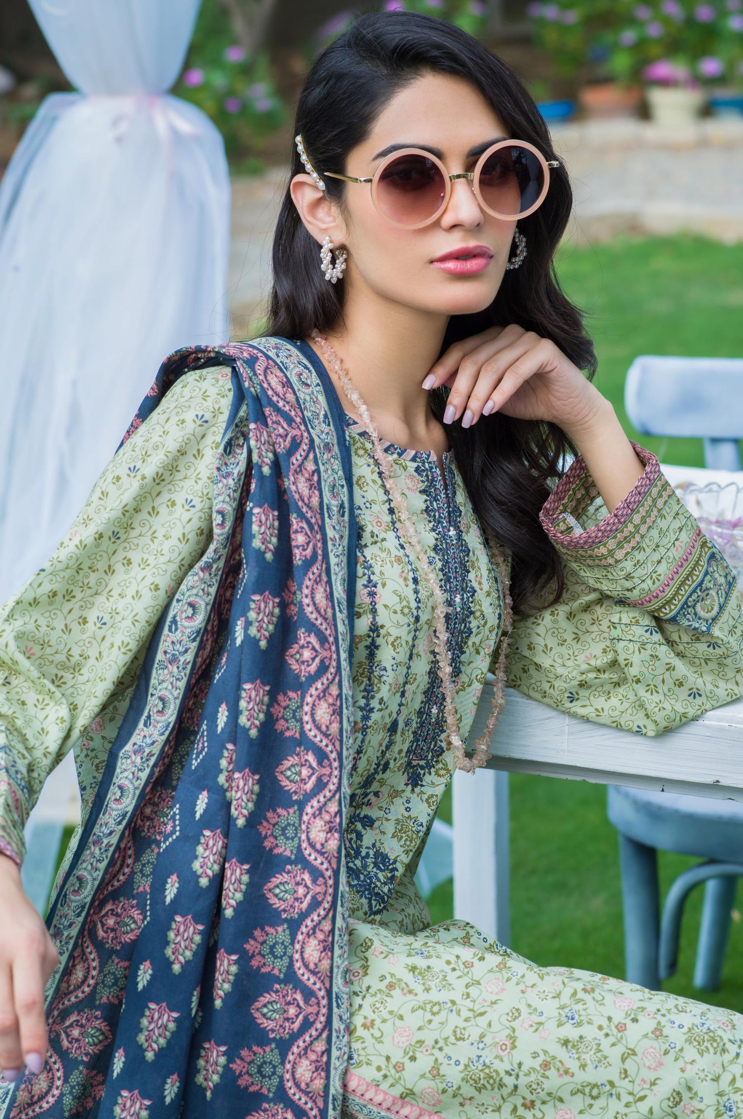 Stitched 3 Piece Embroidered Lawn Suit