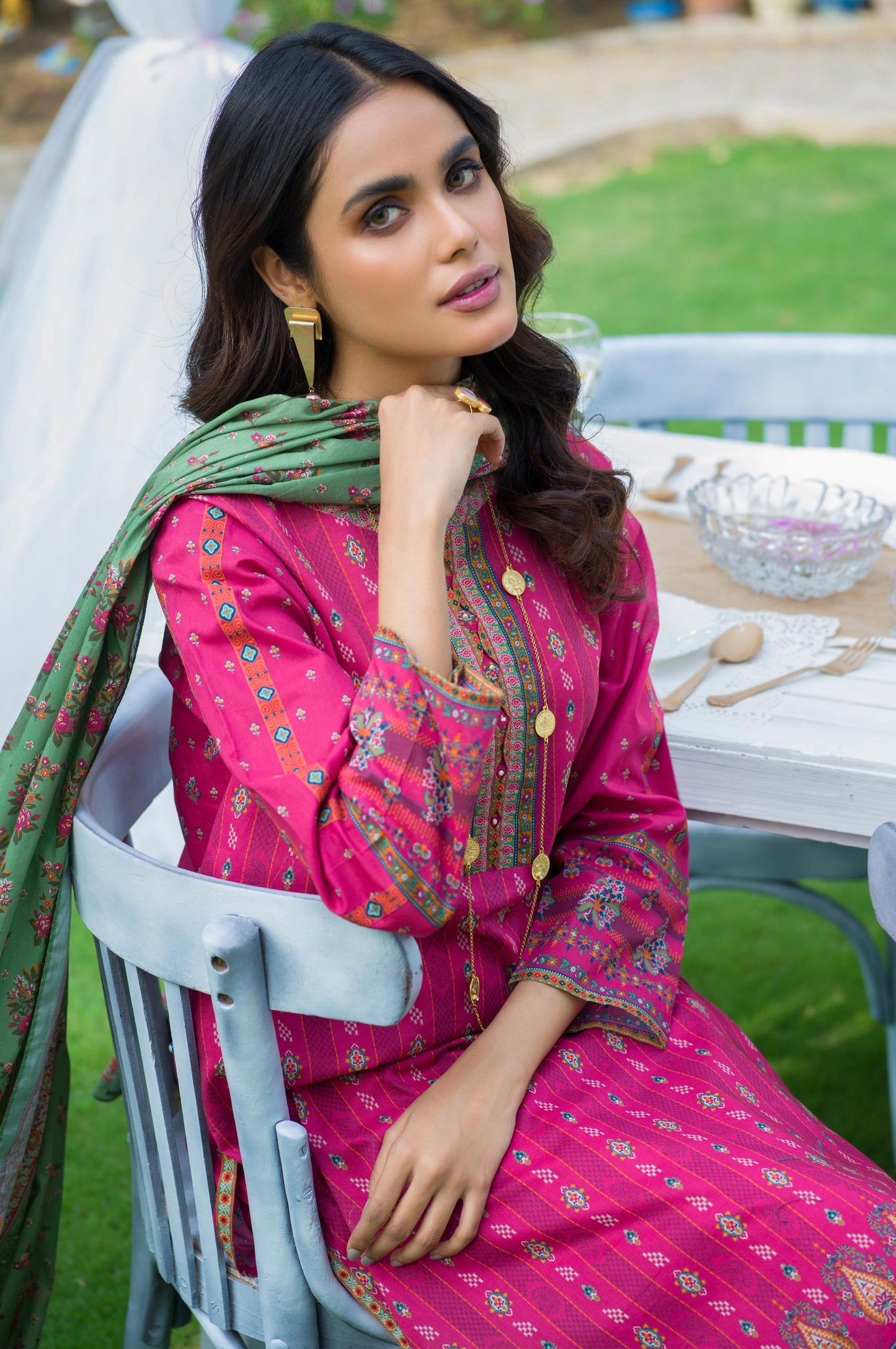 Stitched 3 Piece Printed Lawn Suit