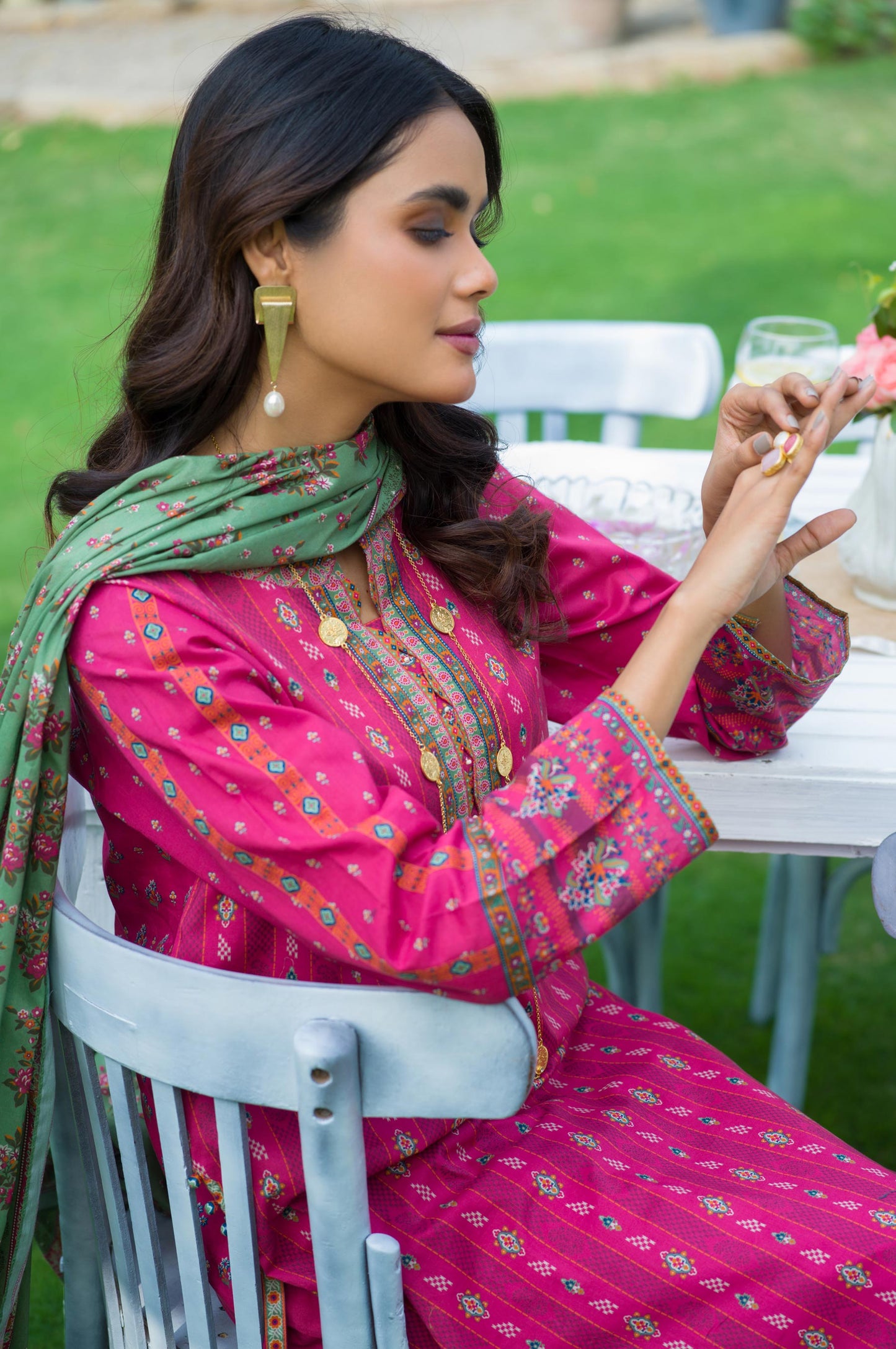 Unstitched 3 Piece Printed Lawn Suit