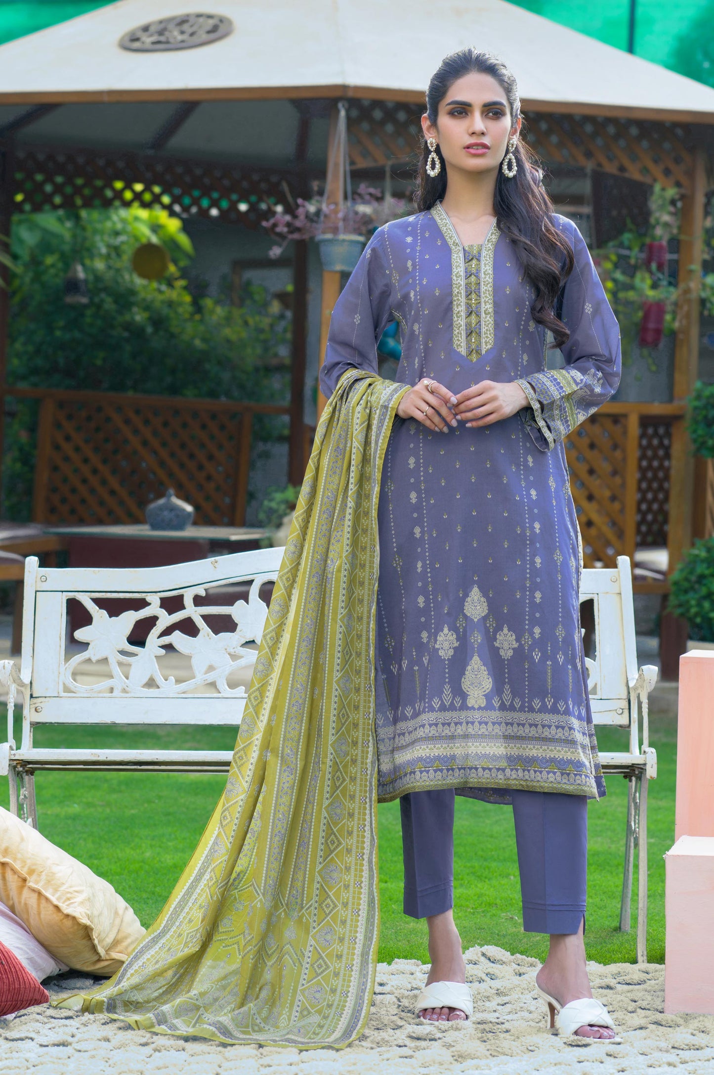 Unstitched 3 Piece Printed Lawn Suit