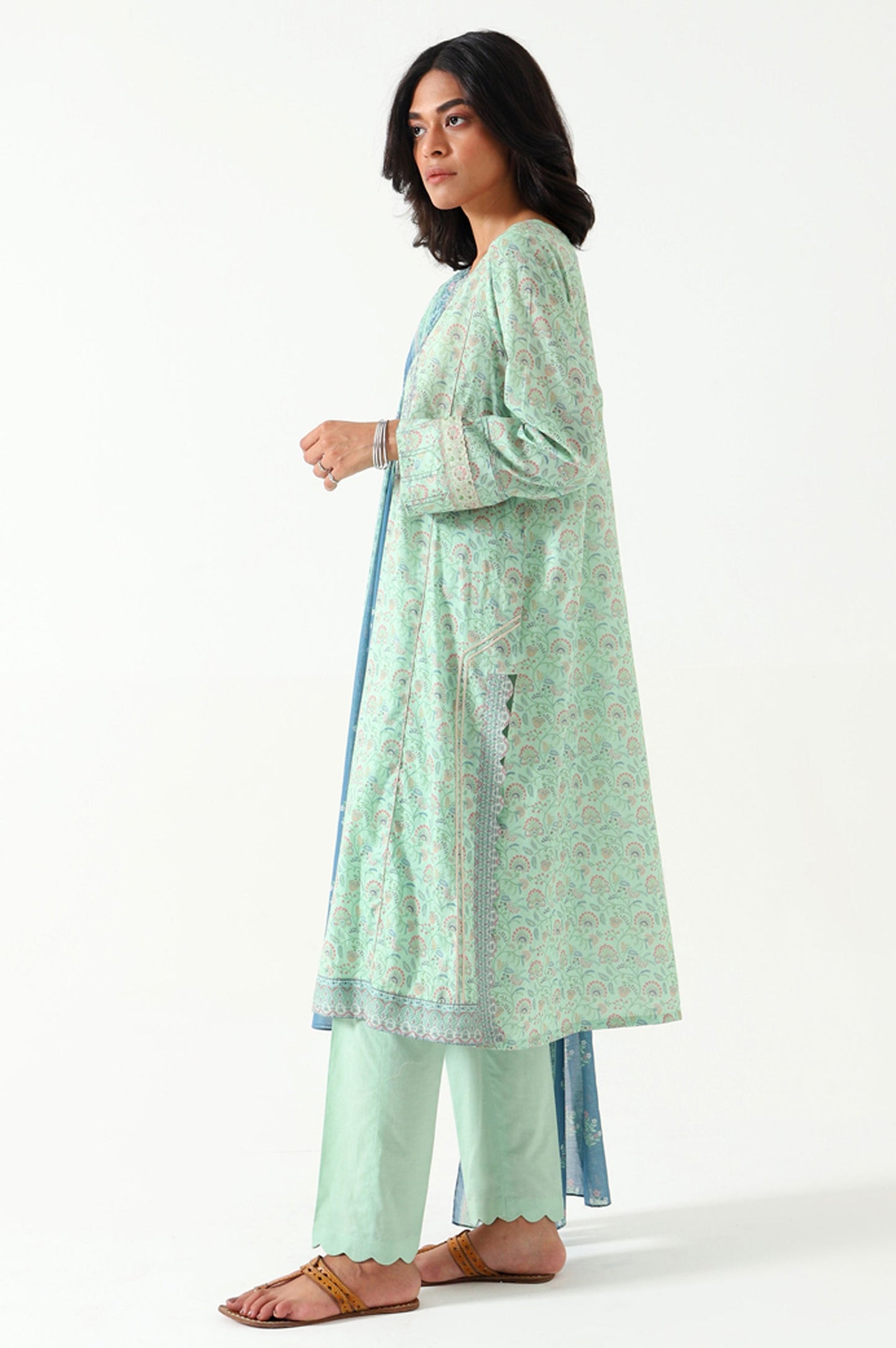 Stitched 3 Piece Embroidered Lawn Suit