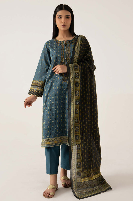 Unstitched 3 Piece Emroidered Lawn Suit