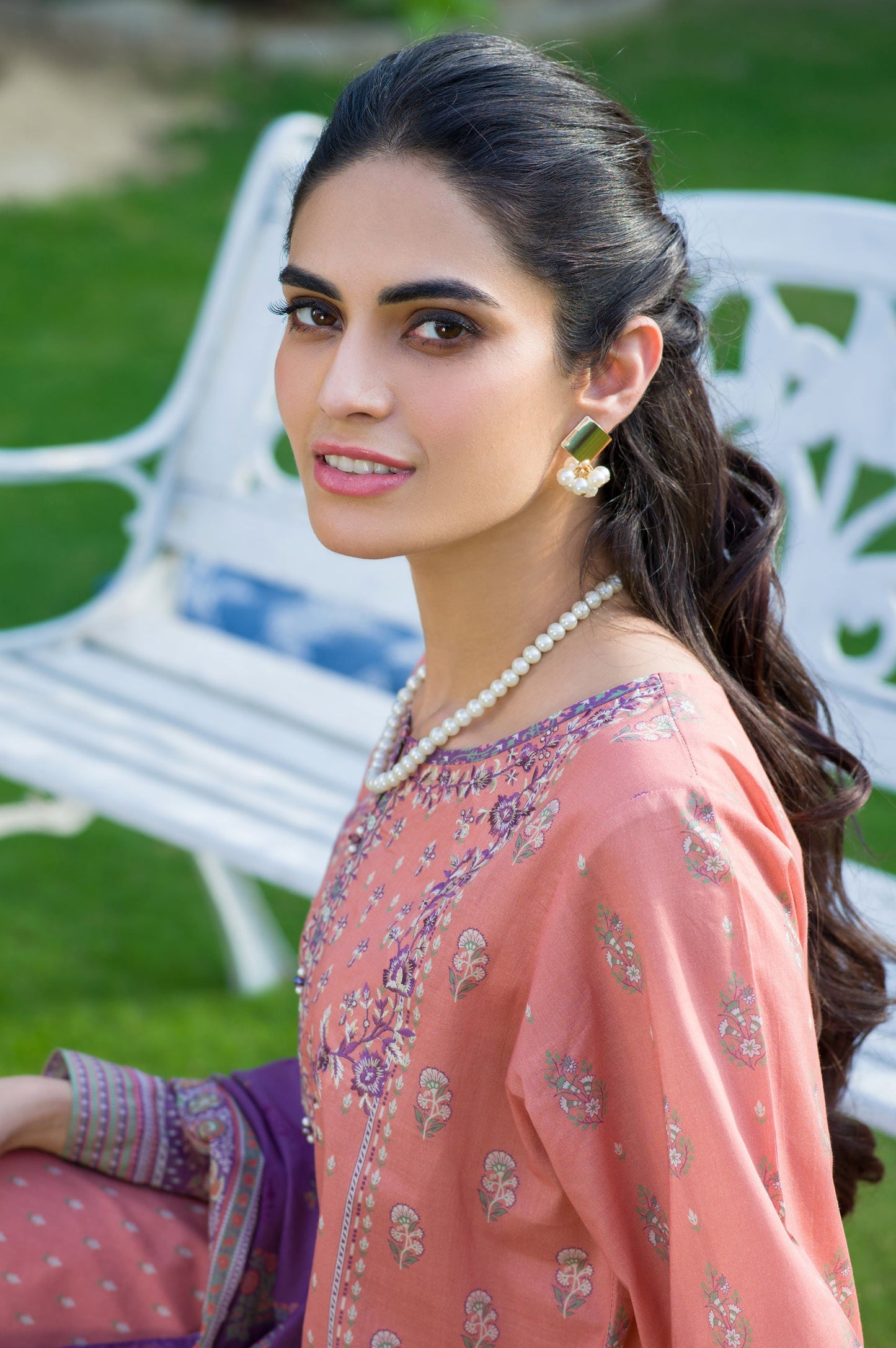 Stitched 3 Piece Embroidered Slub Lawn Suit