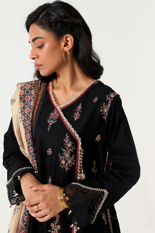 Unstitched 3 Piece Embroidered Doria Lawn Suit