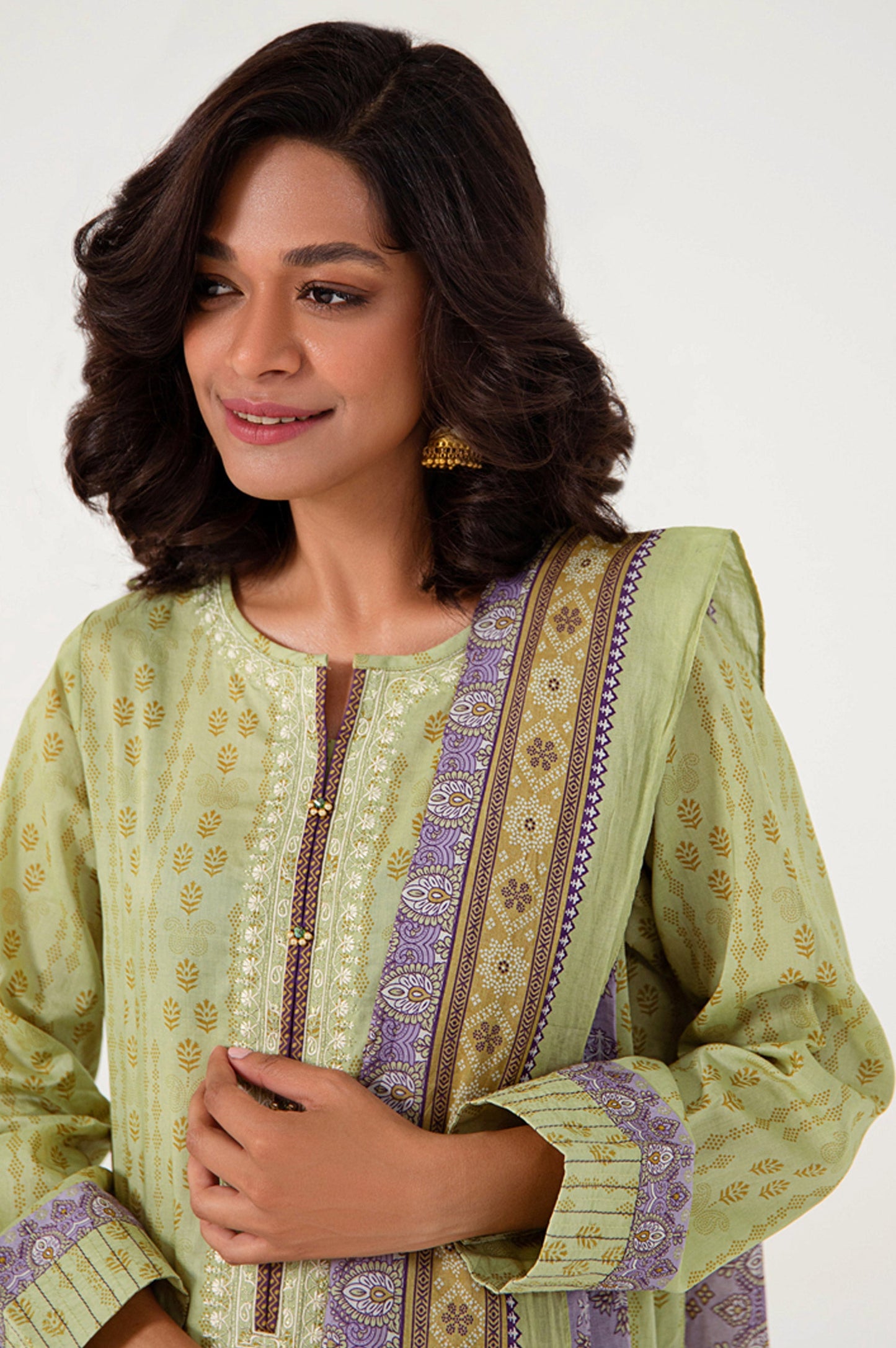 Unstitched 3 Piece Embroidered Lawn Suit