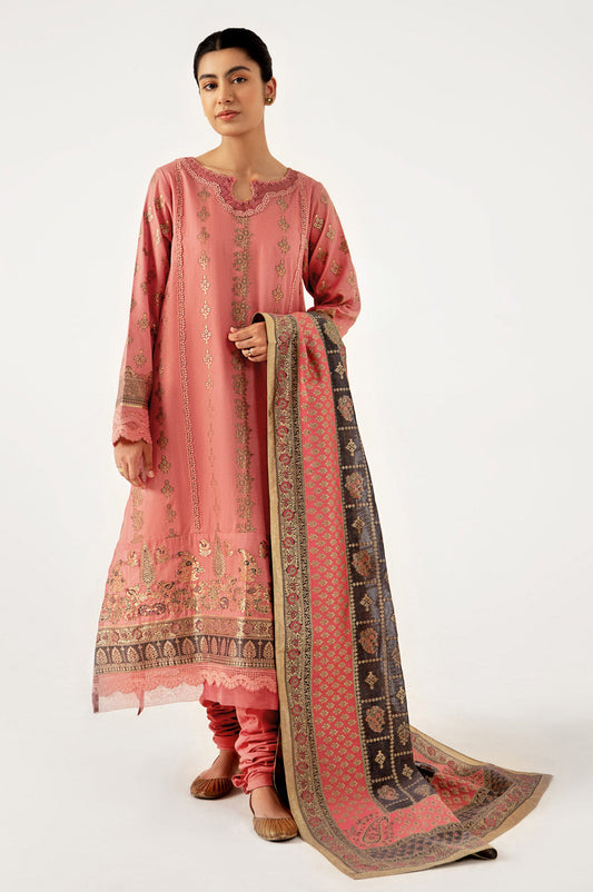 Unstitched 3 Piece Yarn Dyed Jacquard Suit