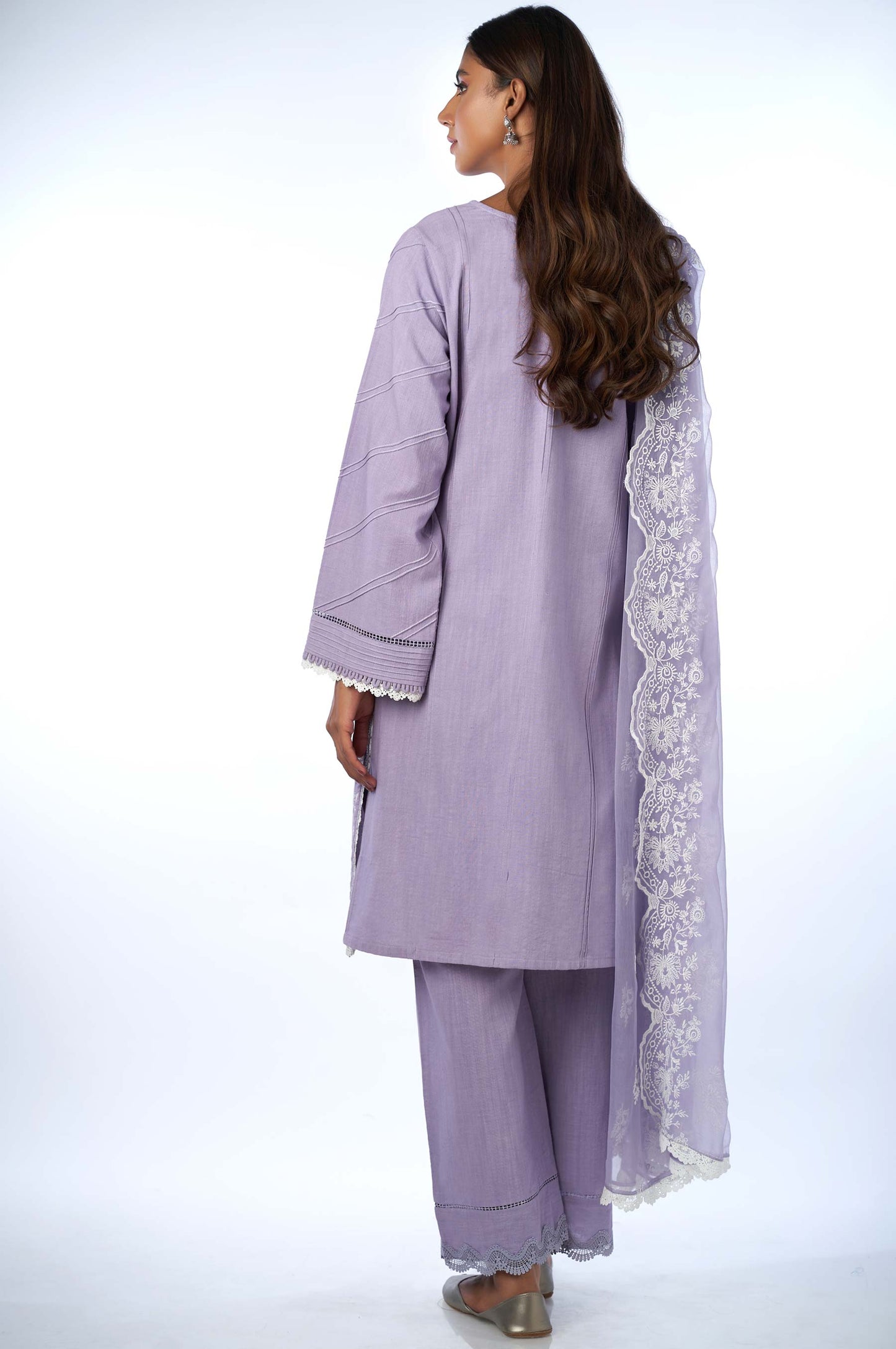Unstitched 3 Piece Embroidered Karandi Suit