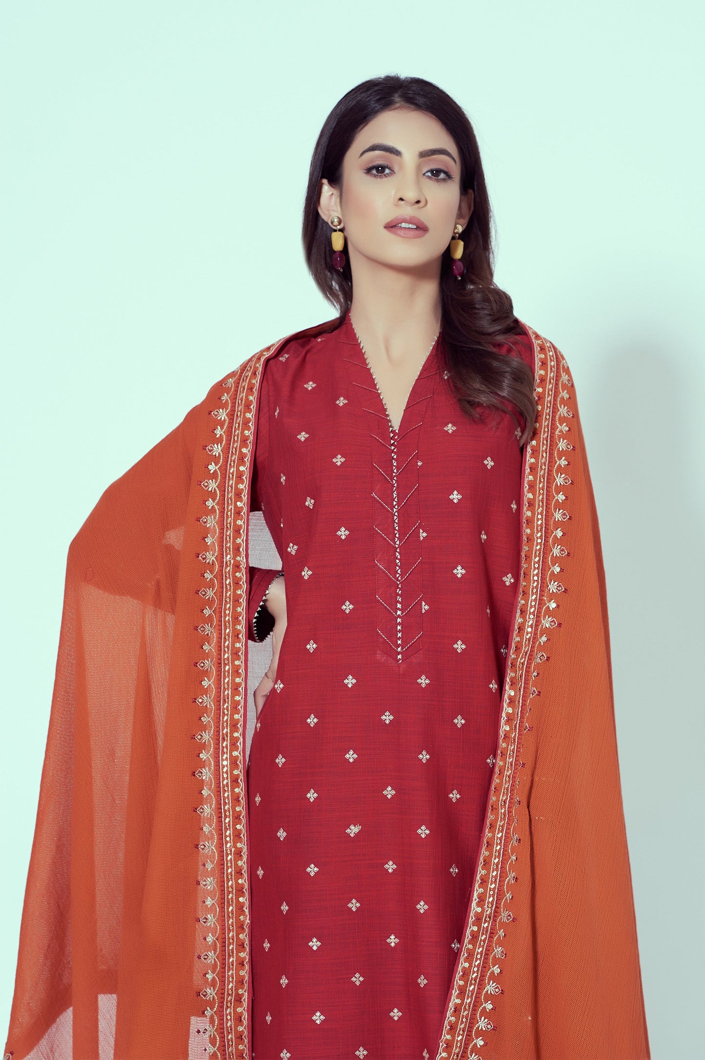 Unstitched 3 Piece Textured Slub Suit