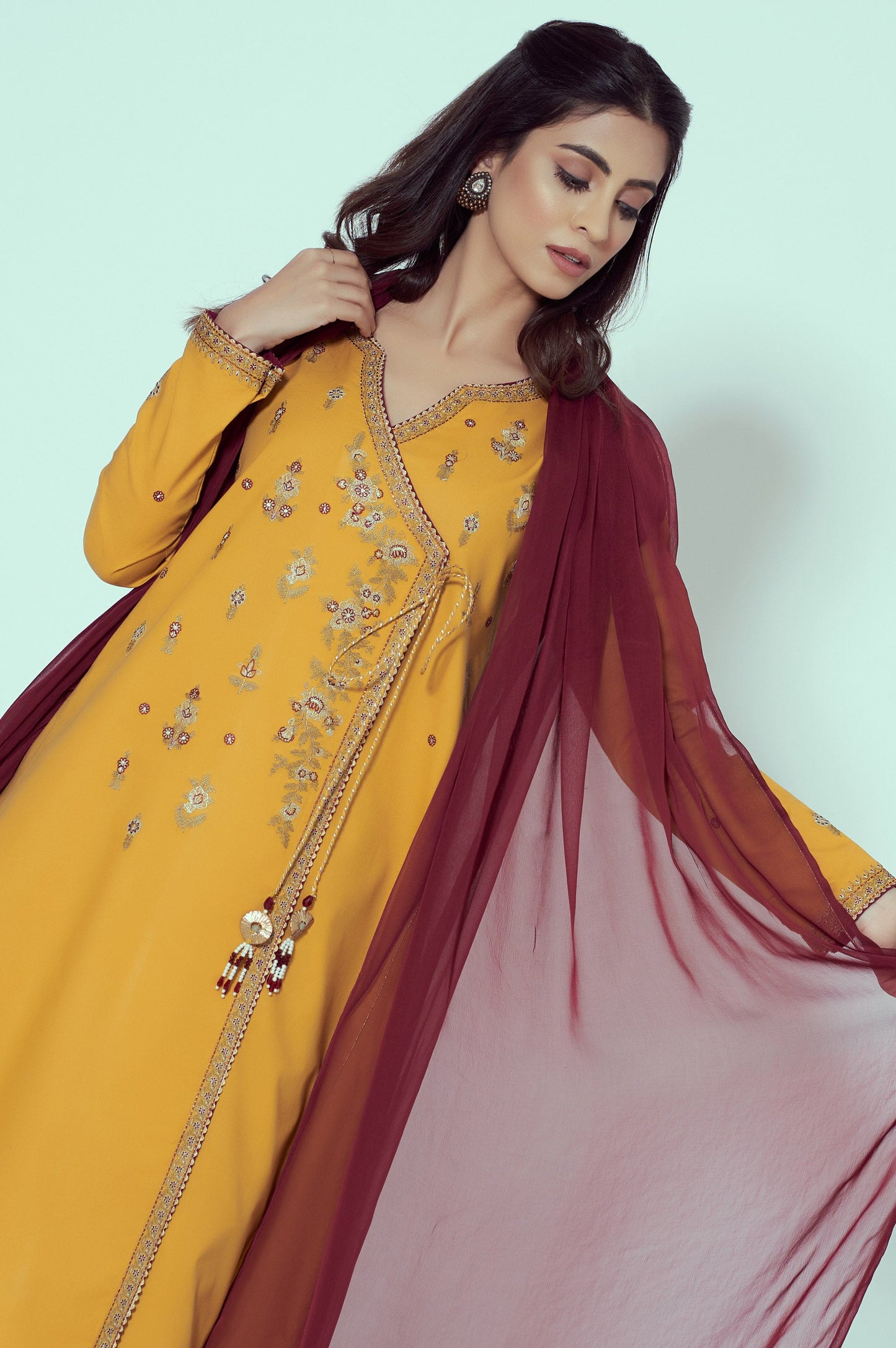 Unstitched 3 Piece Embroidered Cambric Suit