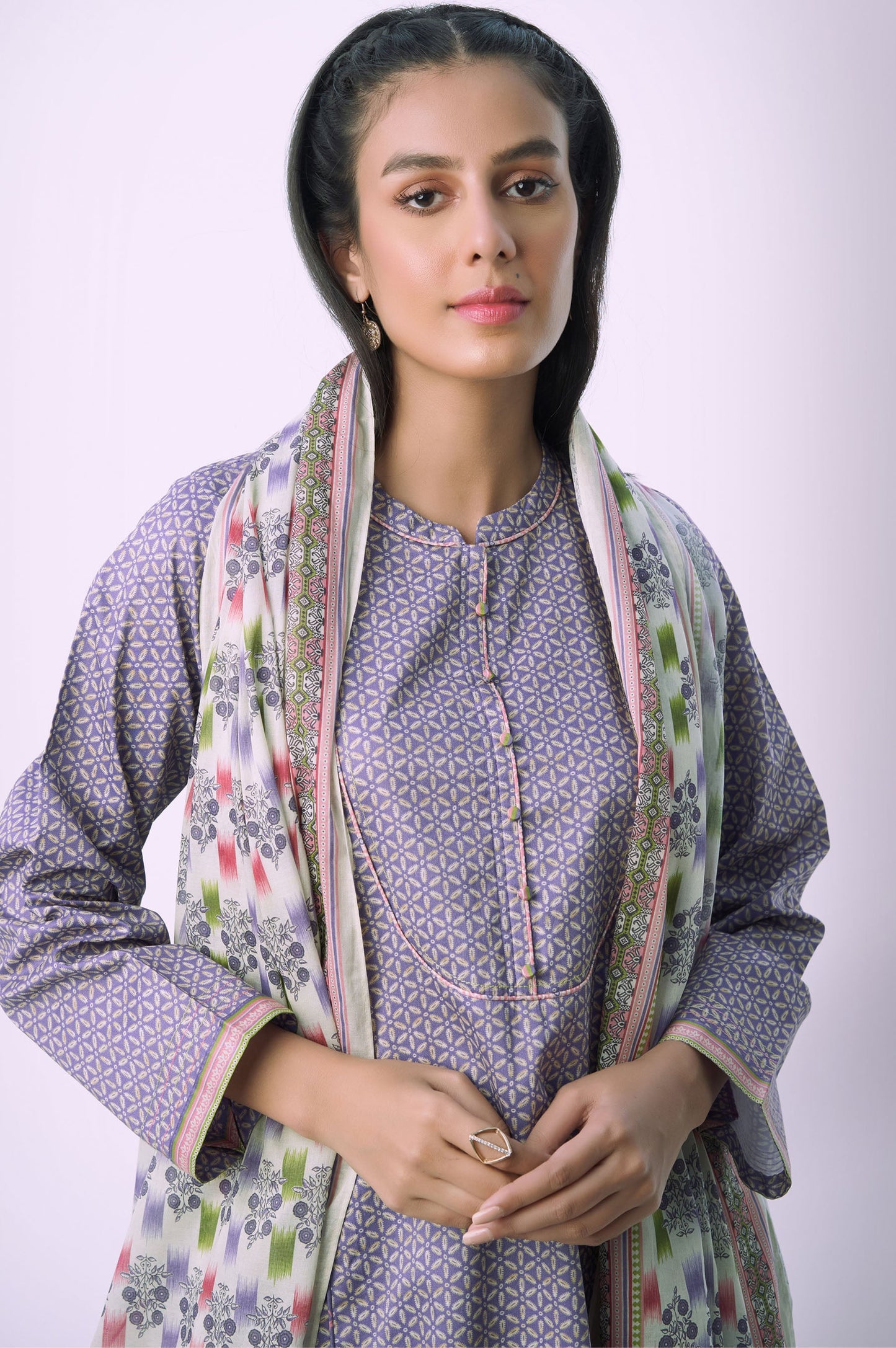 Stitched 3 Piece Printed Lawn Suit