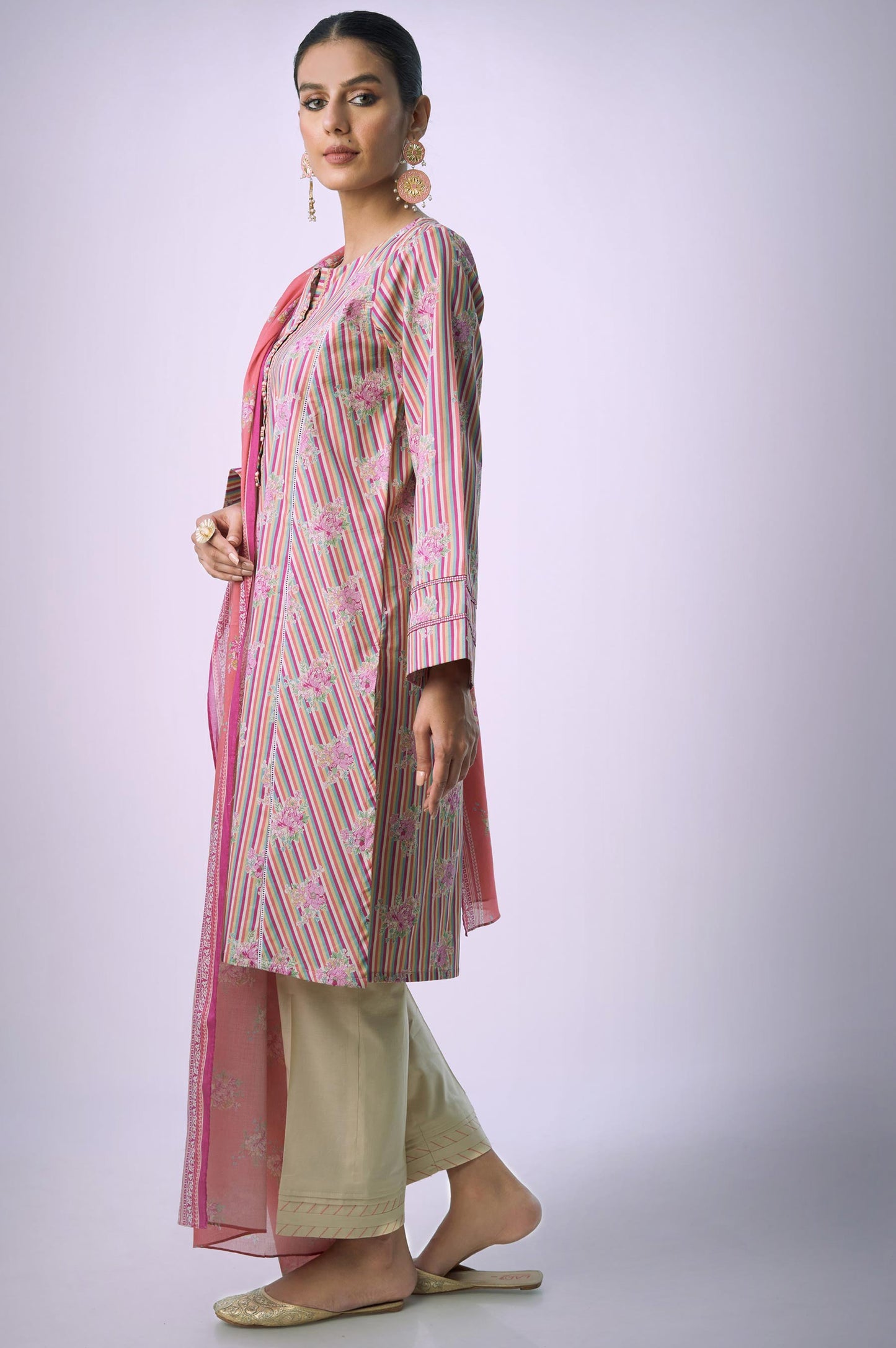 Unstitched 3 Piece Printed Lawn Suit