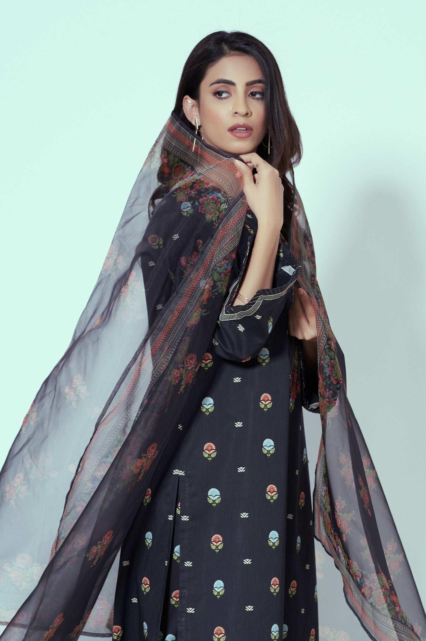 Unstitched 3 Piece Printed Lawn Suit
