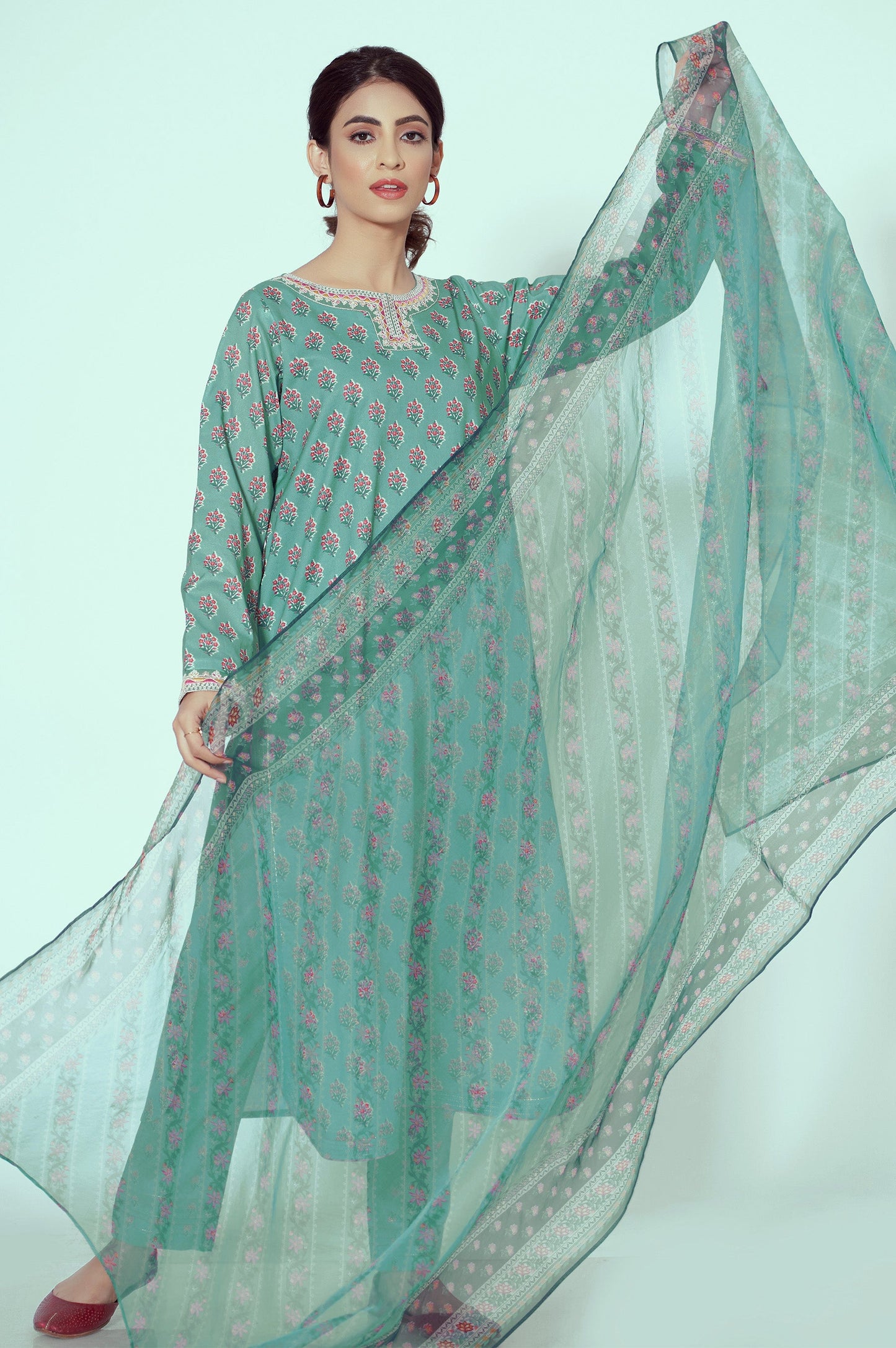Unstitched 3 Piece Printed Lawn Suit