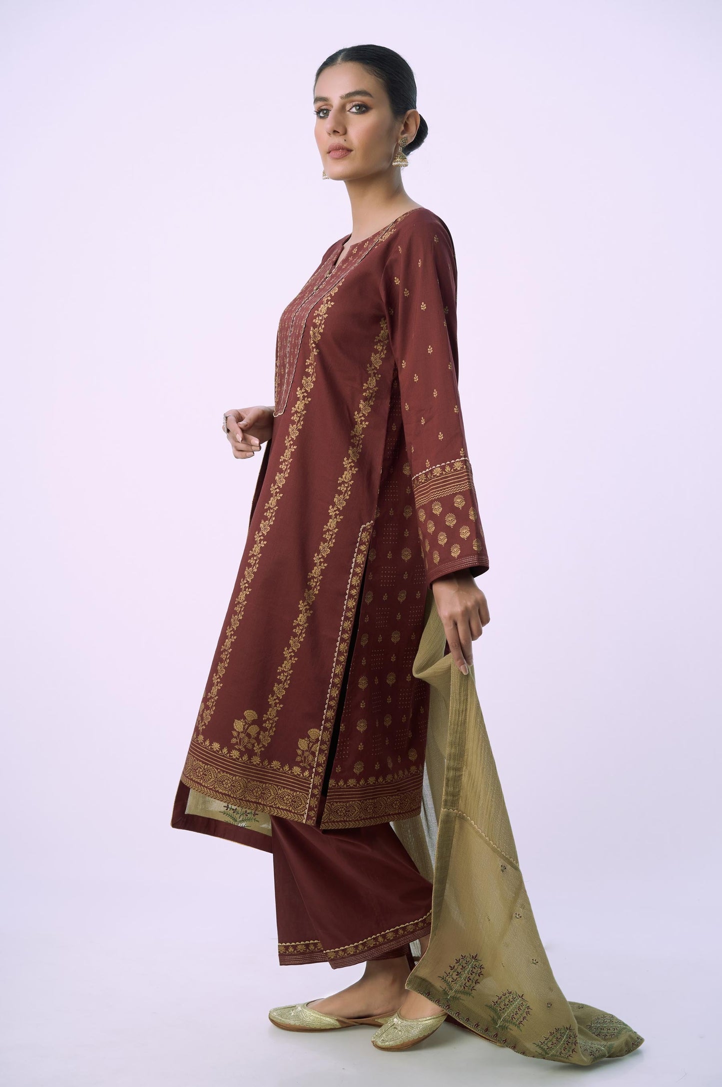 Unstitched 3 Piece Printed Lawn