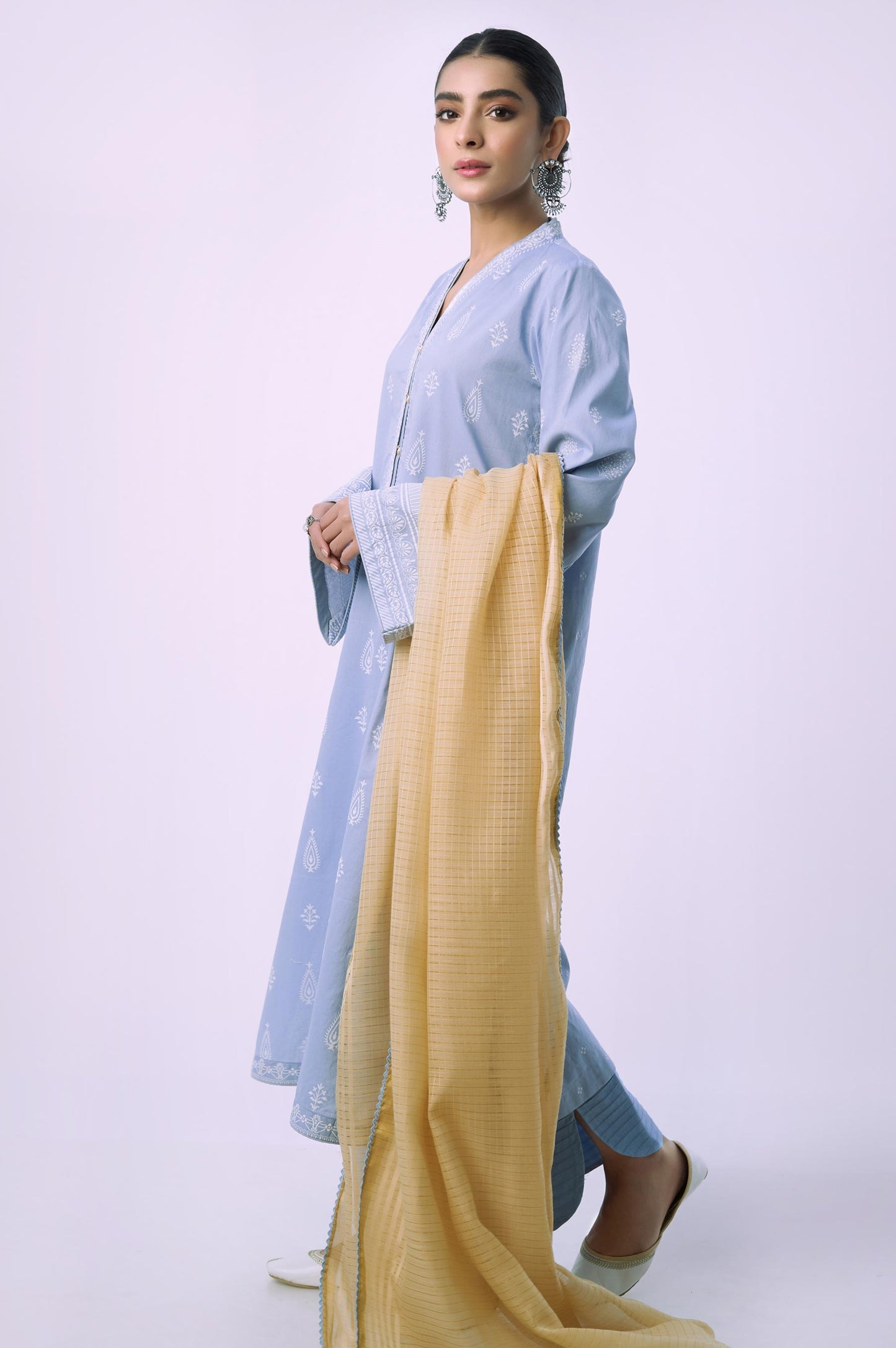 Unstitched 3 Piece Printed Lawn Suit