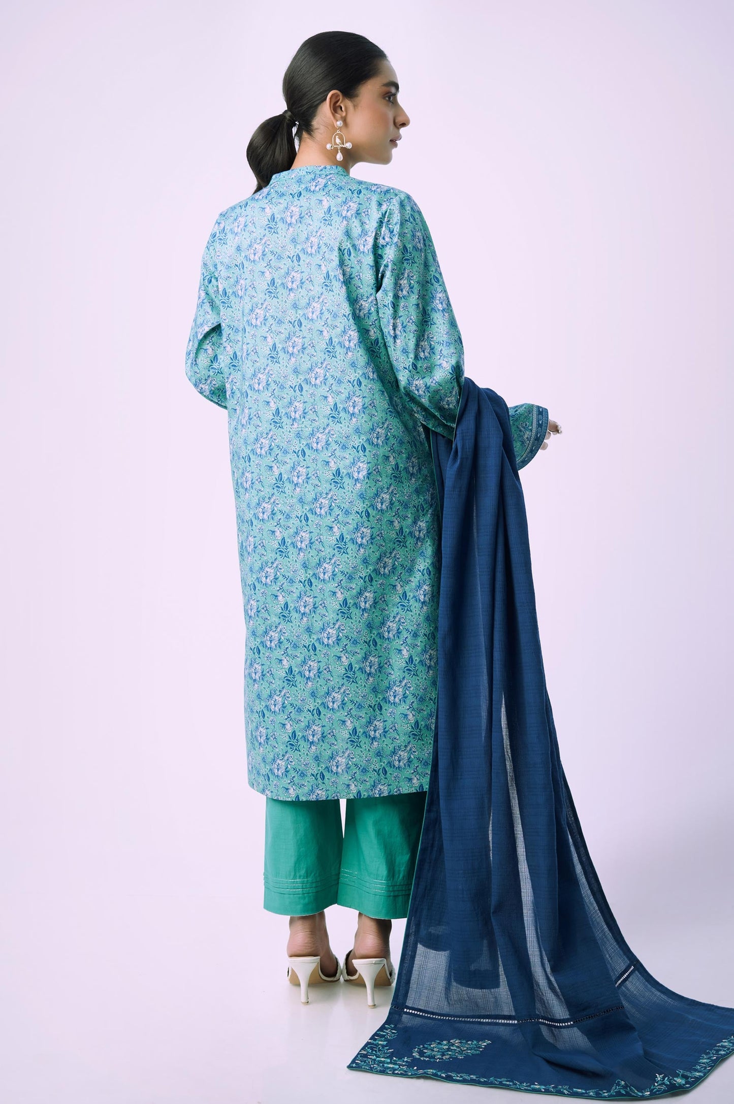 Unstitched 3 Piece Printed Lawn