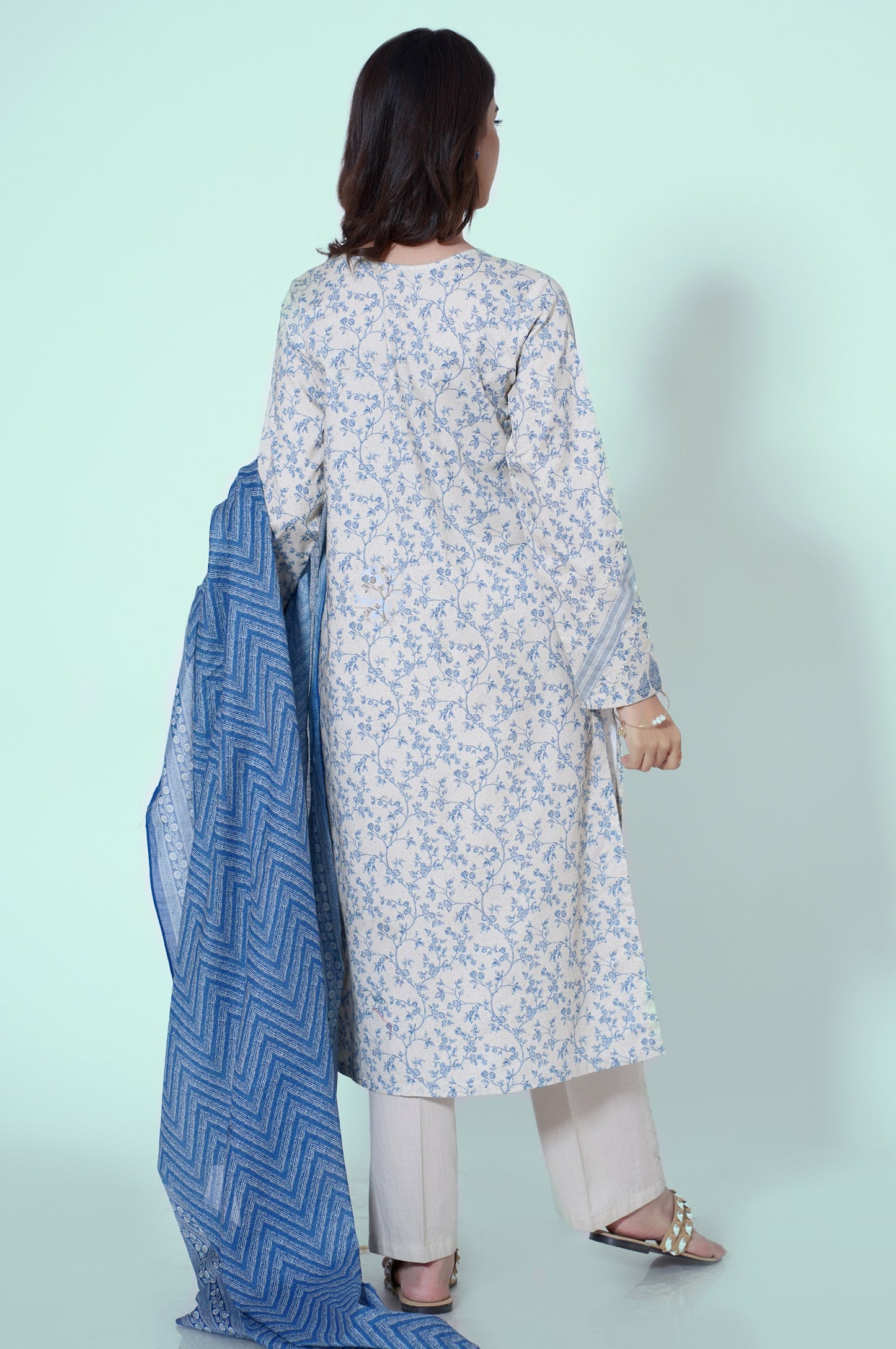 Unstitched 3 Piece Printed Lawn Suit