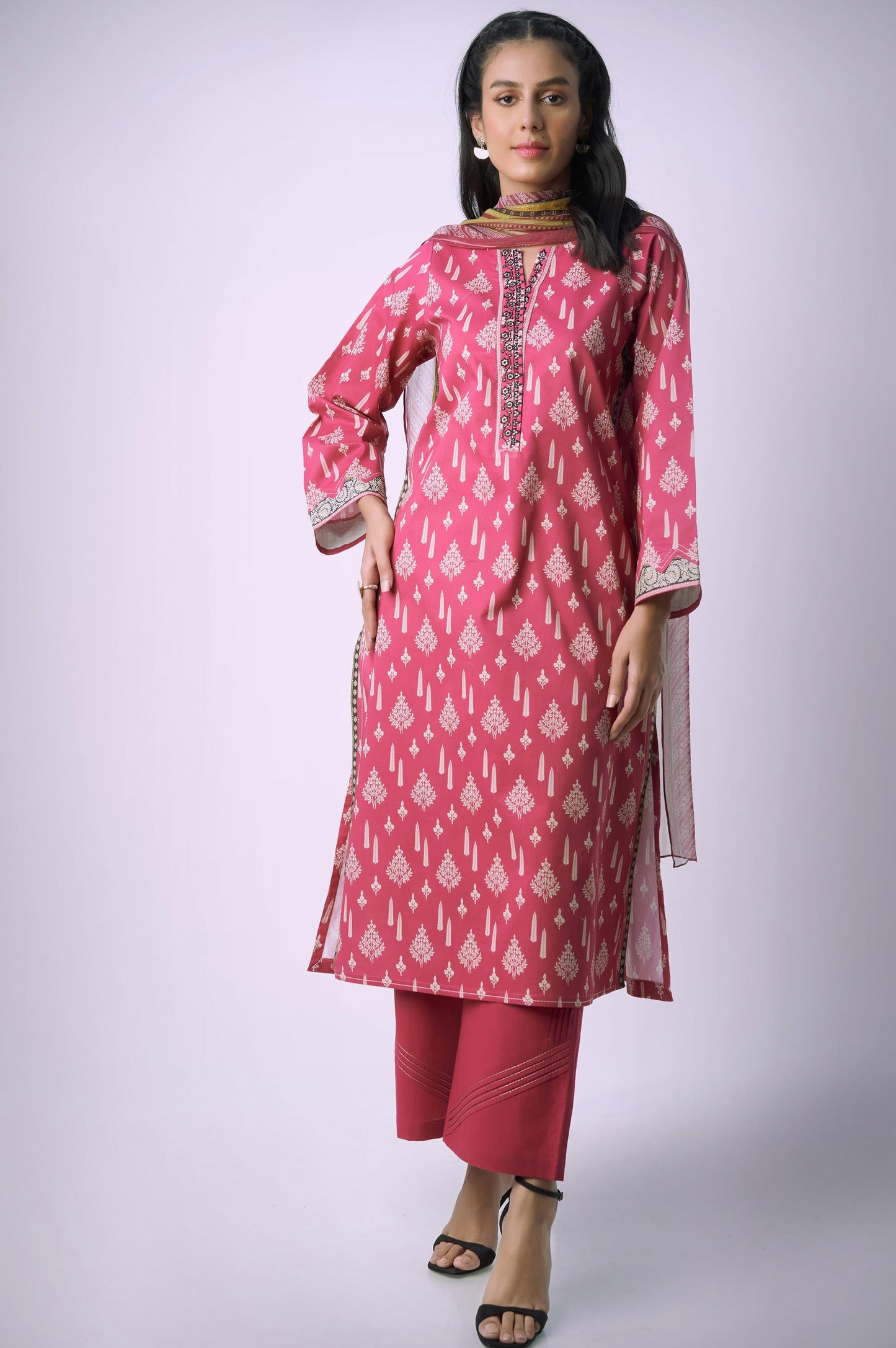 Stitched 3 Piece Printed Lawn Suit