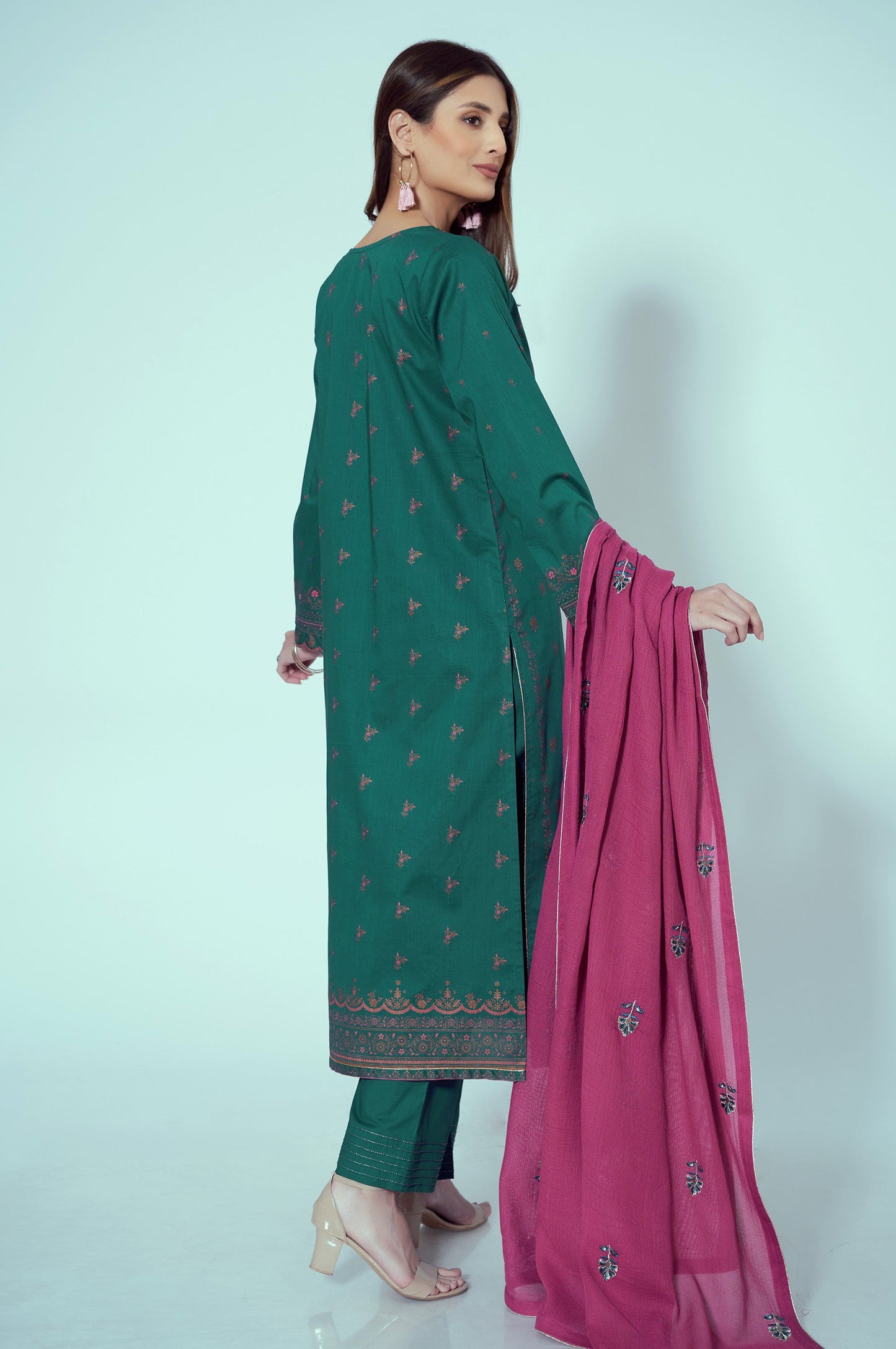 Unstitched 3 Piece Paste Printed Lawn Suit