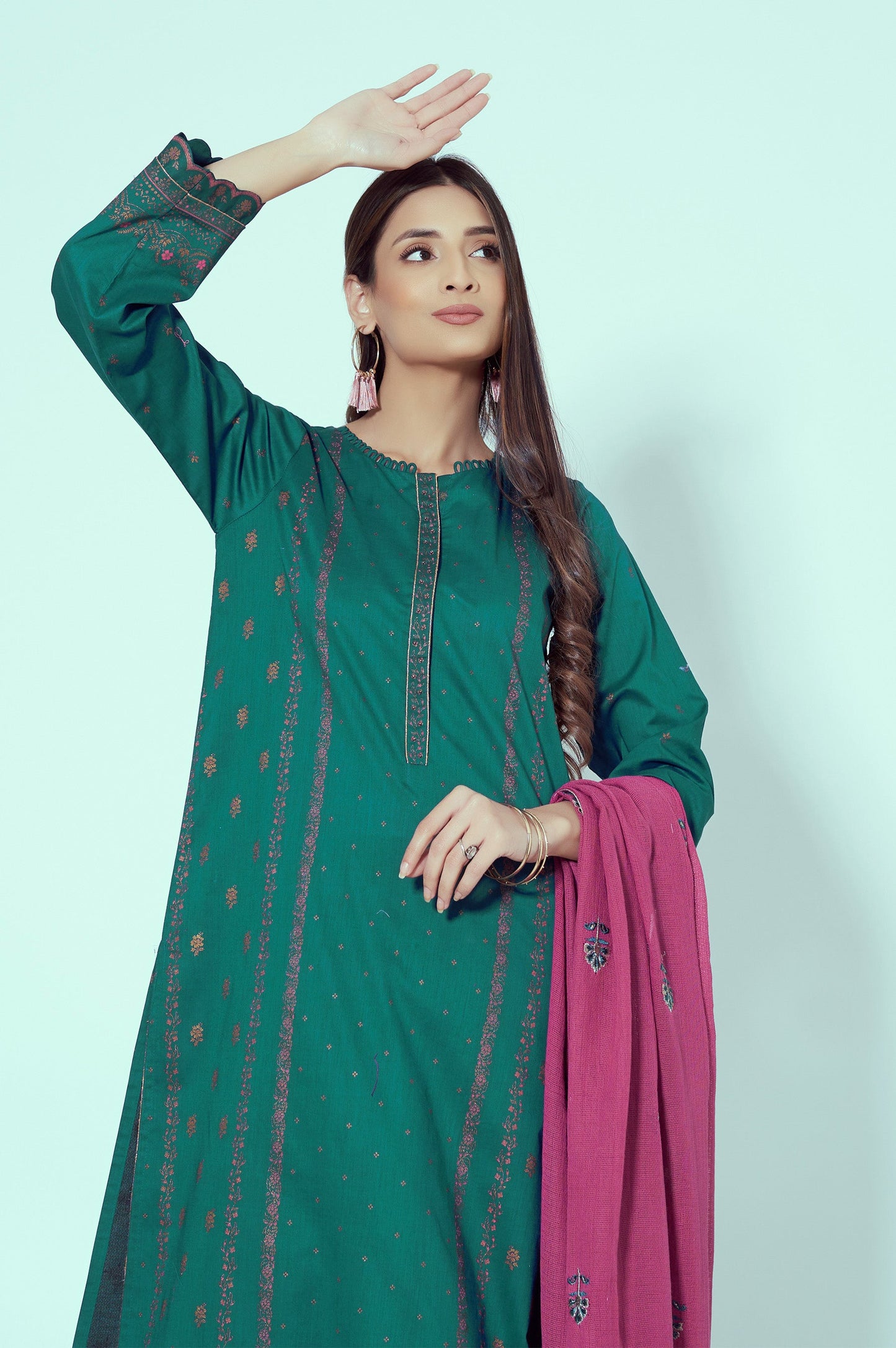 Unstitched 3 Piece Paste Printed Lawn Suit