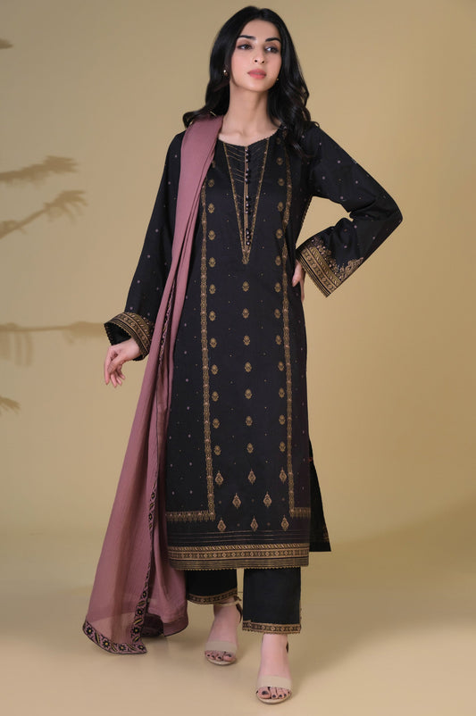 Unstitched 3 Piece Paste Printed Lawn Suit