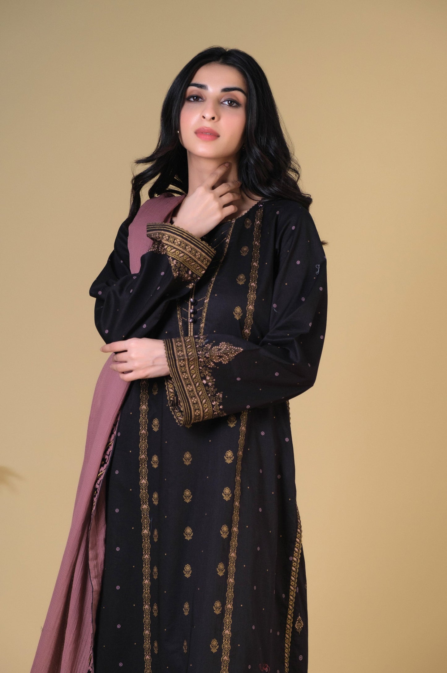 Unstitched 3 Piece Paste Printed Lawn Suit