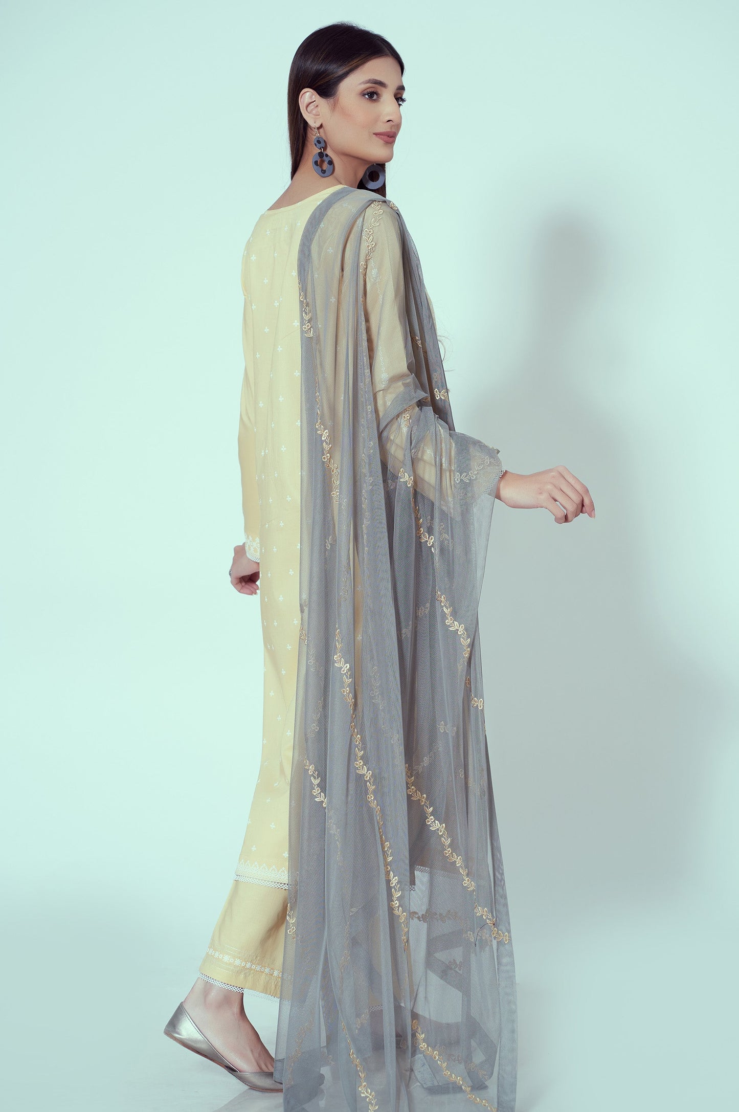 Stitched 3 Piece Embroidered Lawn Suit