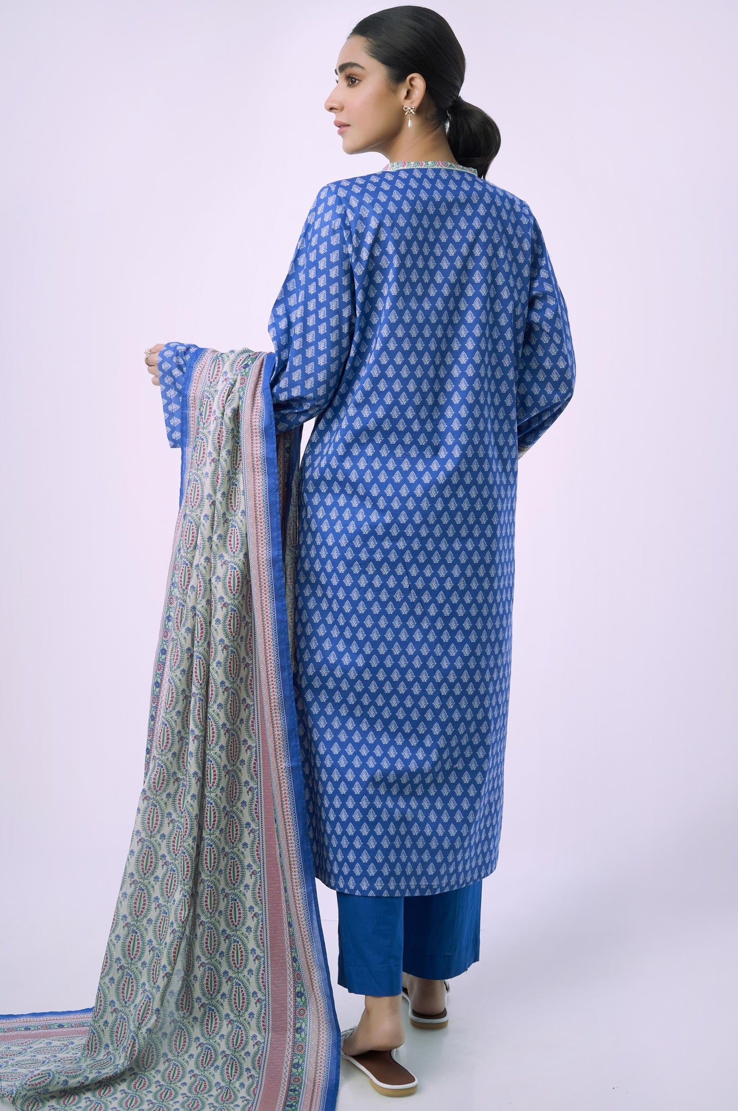 Unstitched 3 Piece Printed Lawn Suit
