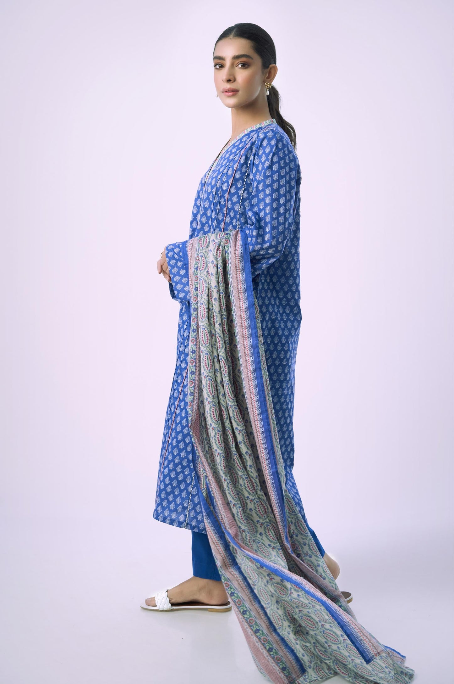 Unstitched 3 Piece Printed Lawn Suit