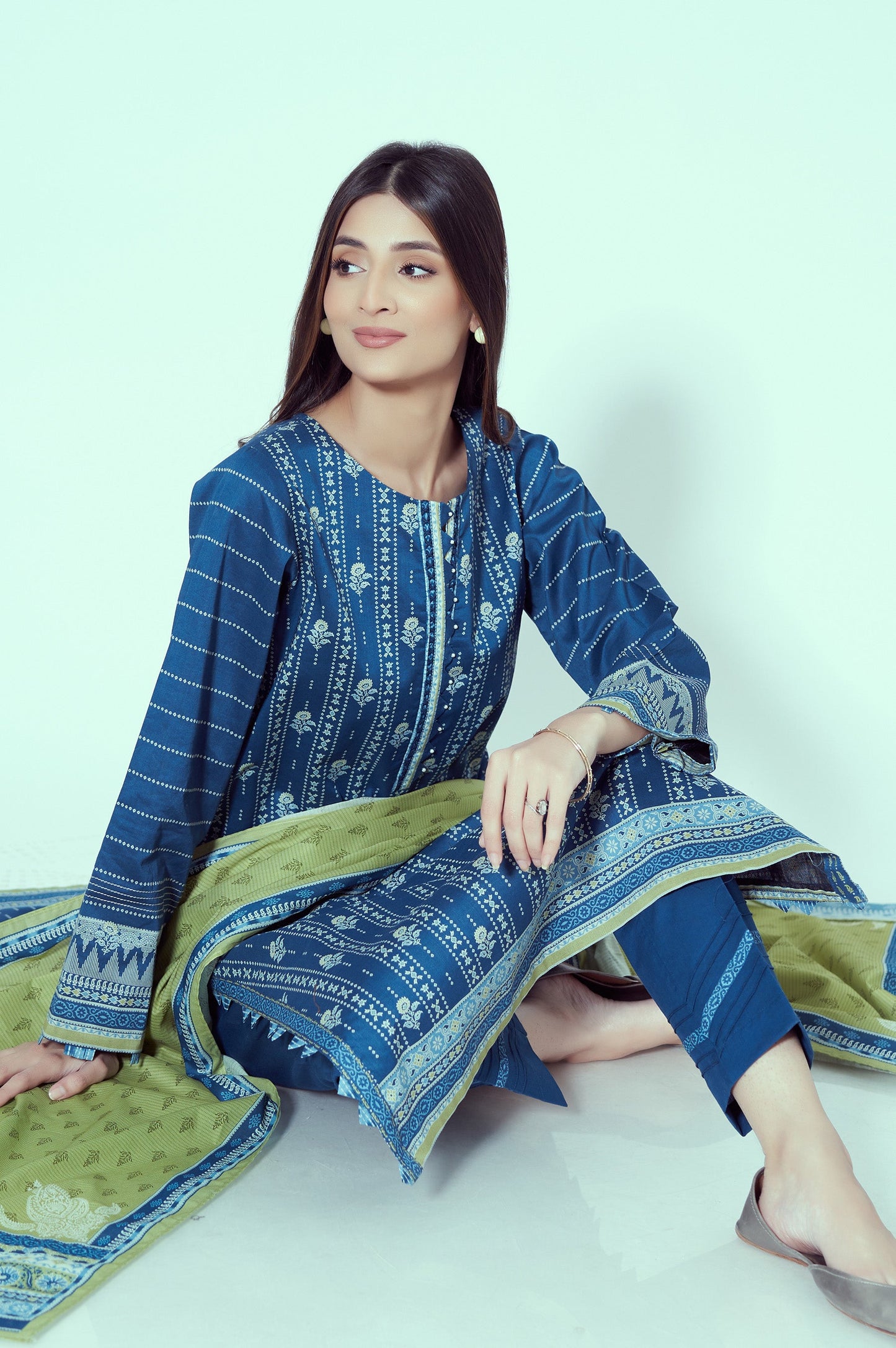 Unstitched 3 Piece Printed Lawn Suit