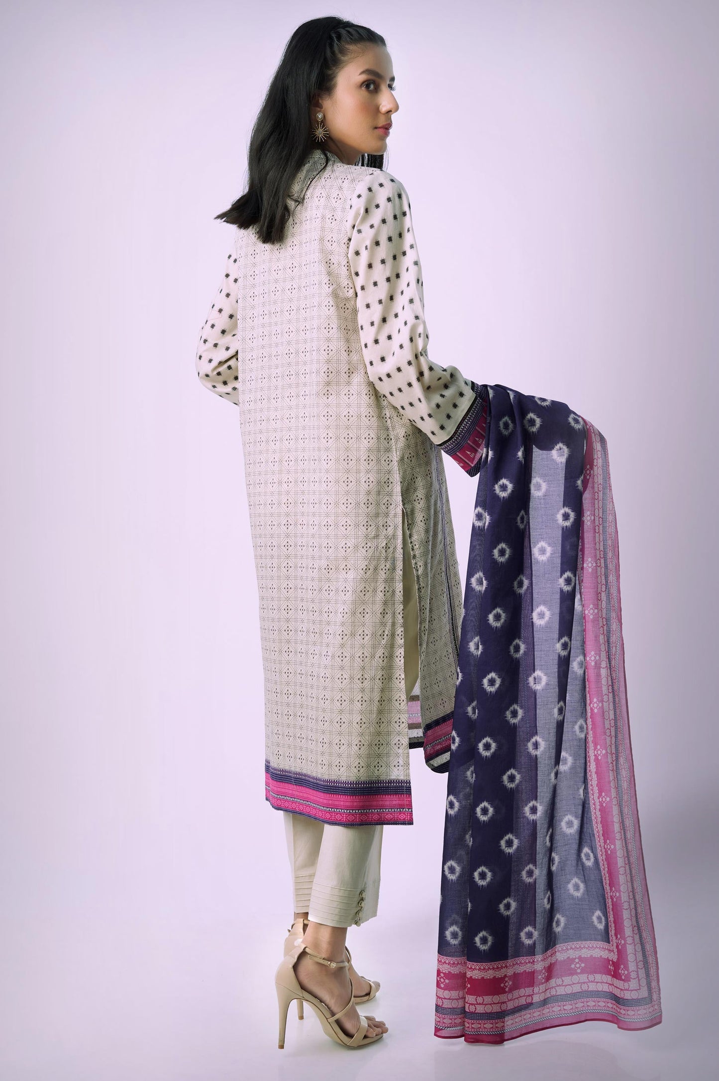 Unstitched 3 Piece Printed Lawn Suit